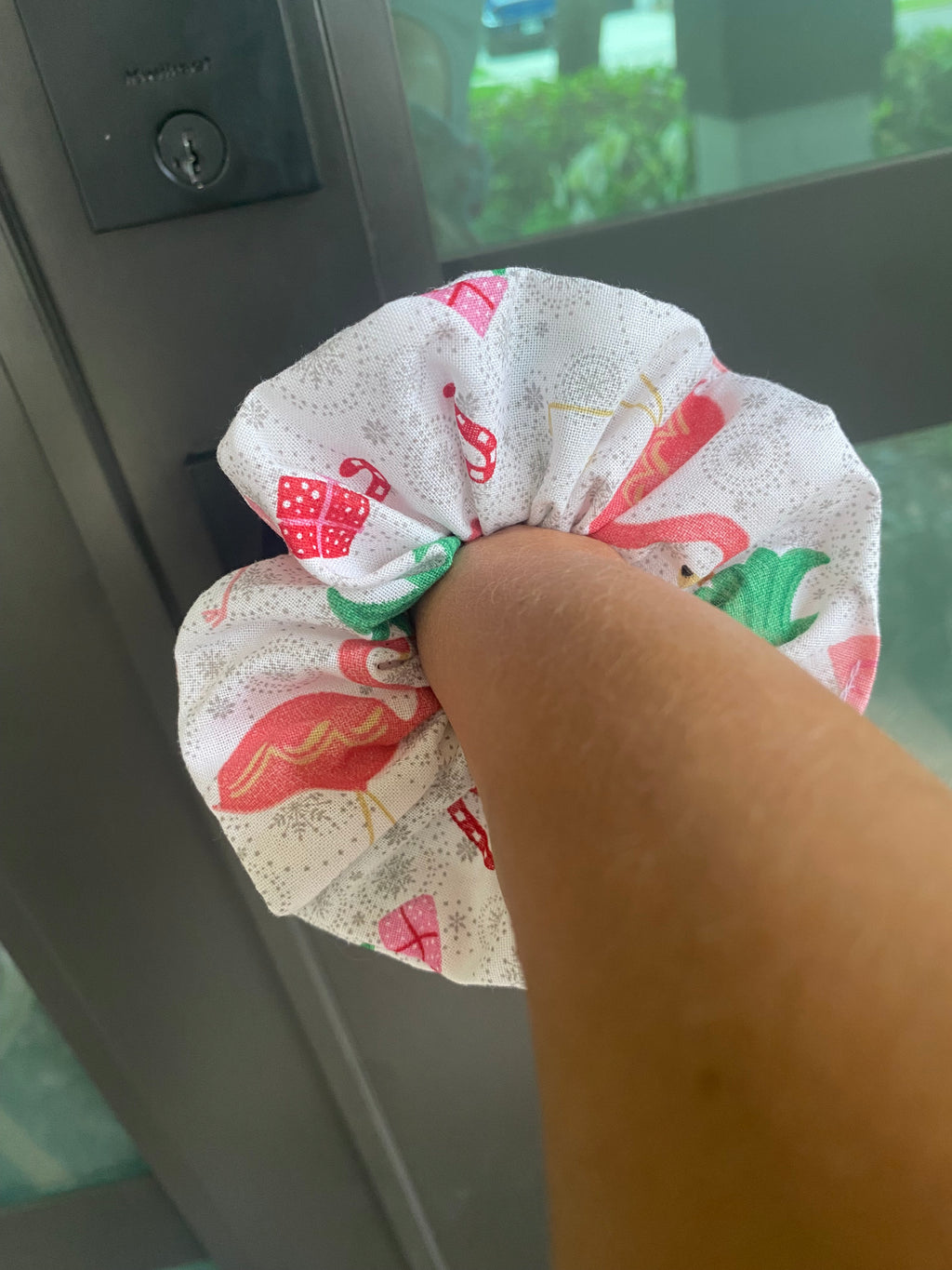 Flamingo Christmas Scrunchie