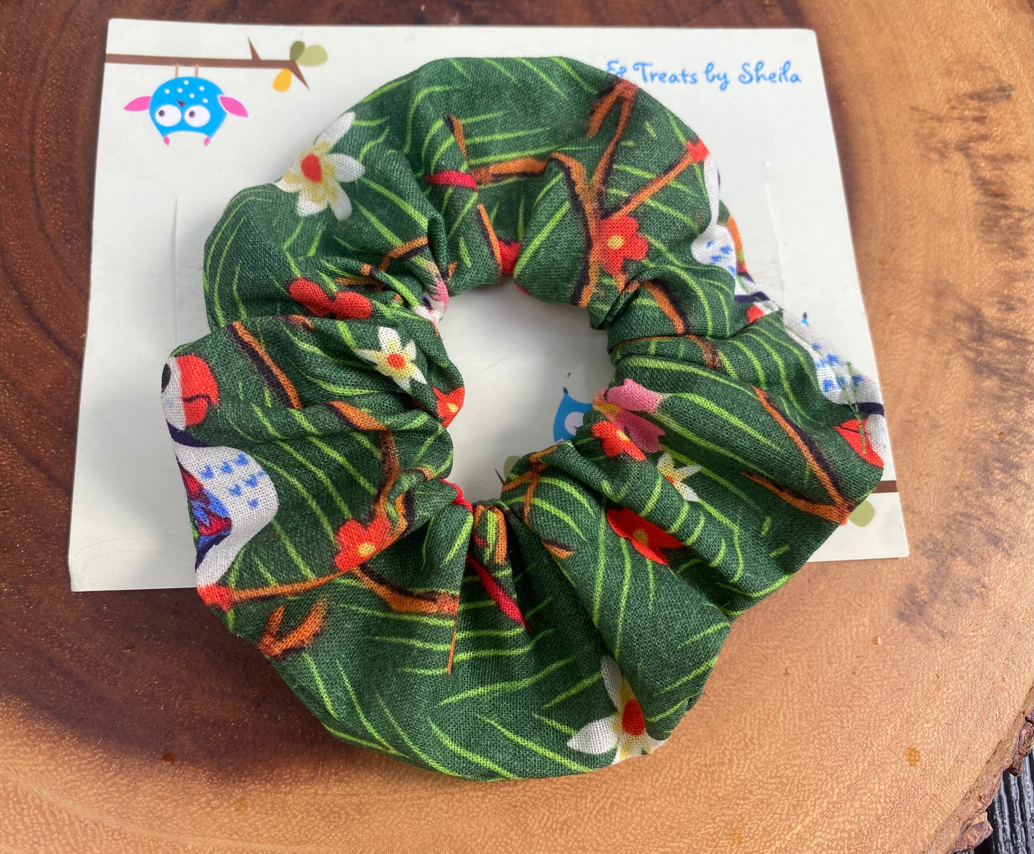 Parrot;Tiki Room Scrunchie