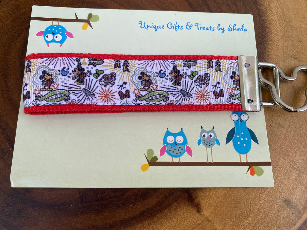 Disney Dooney Sketch Print Keychain; Keyfob