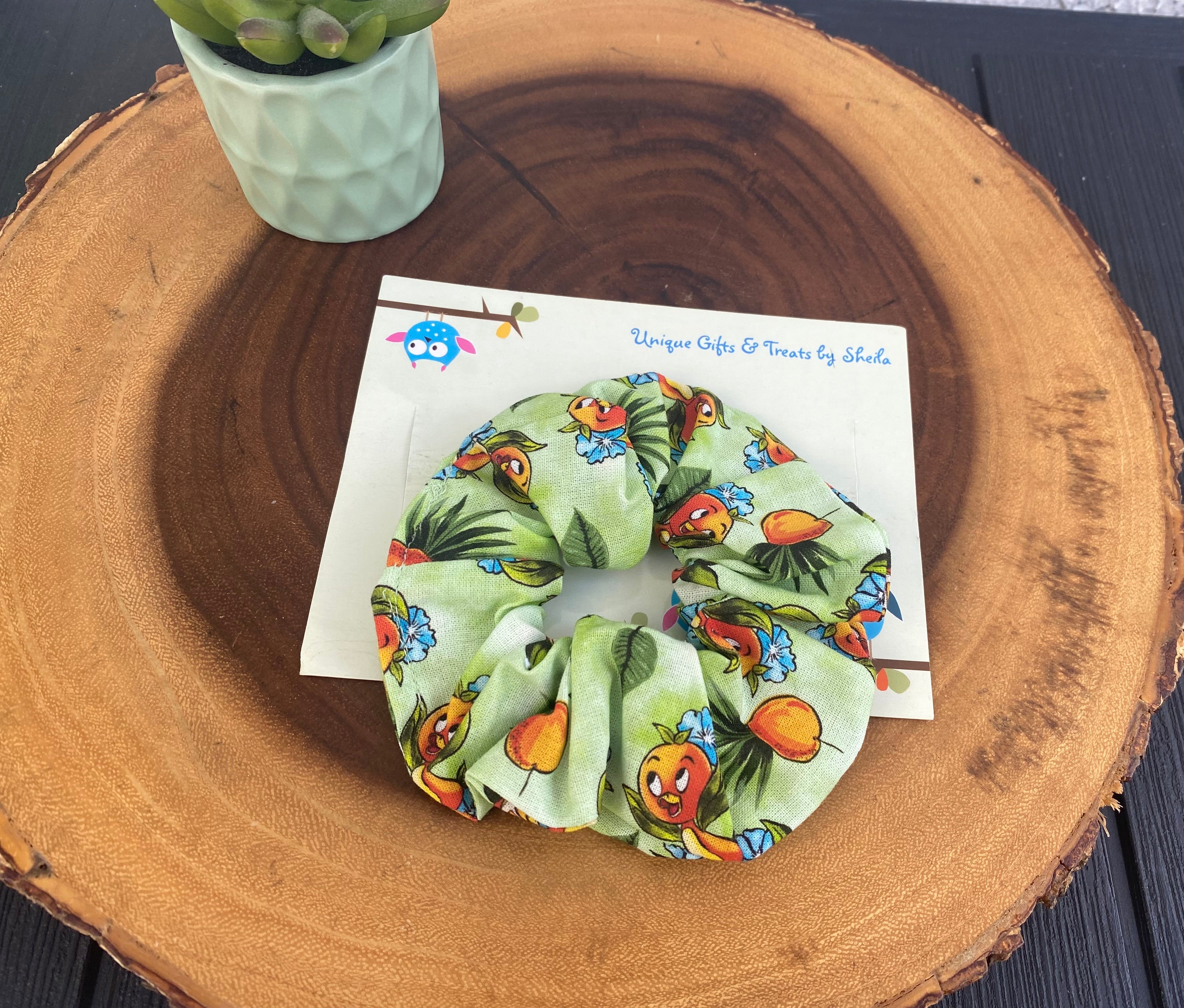 Orange Bird Scrunchie