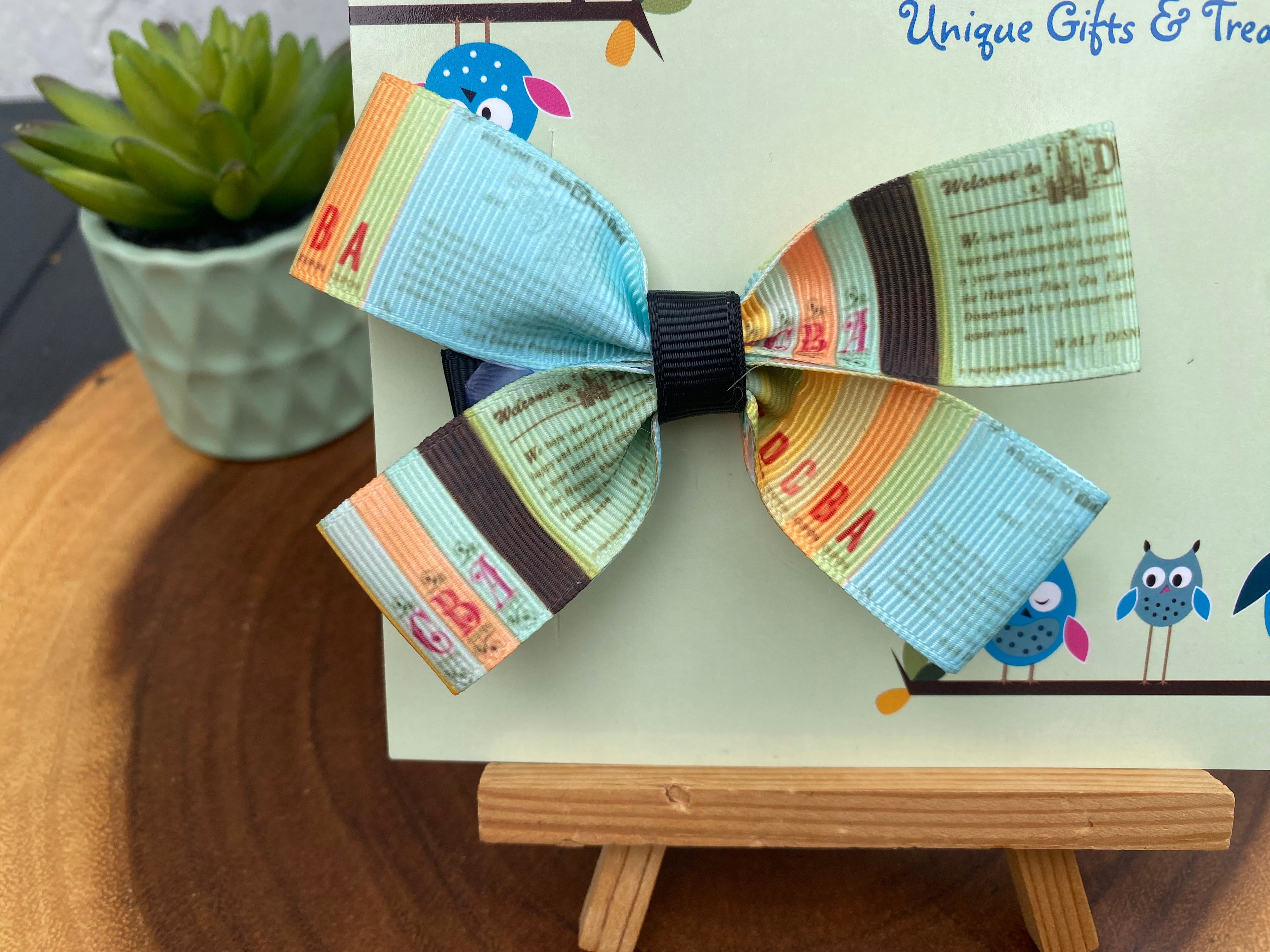Disneyland Vintage Ticket Hairbow