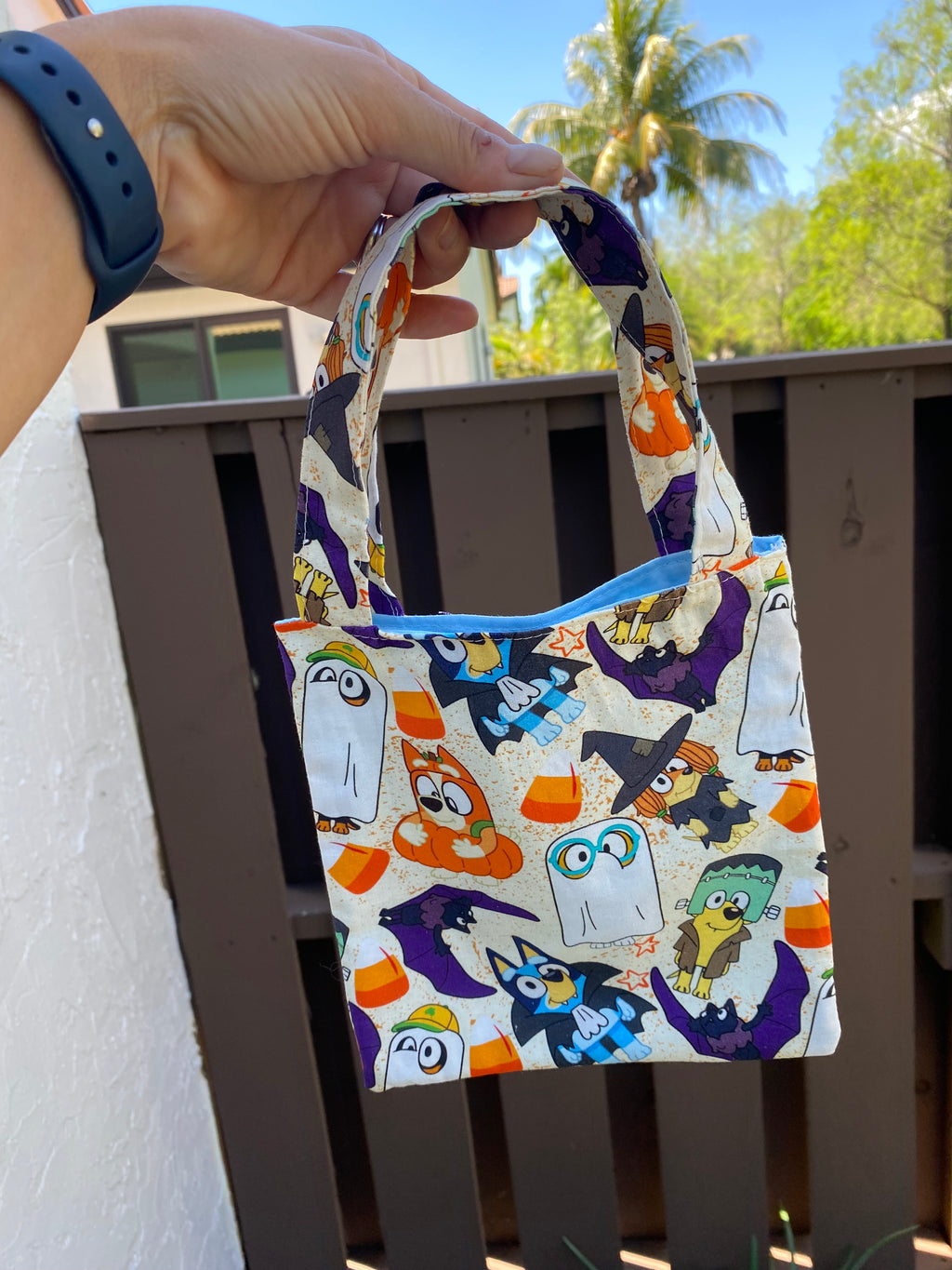 Blue Heeler Halloween Trick or Treat Bag; Gift Bag; Tote