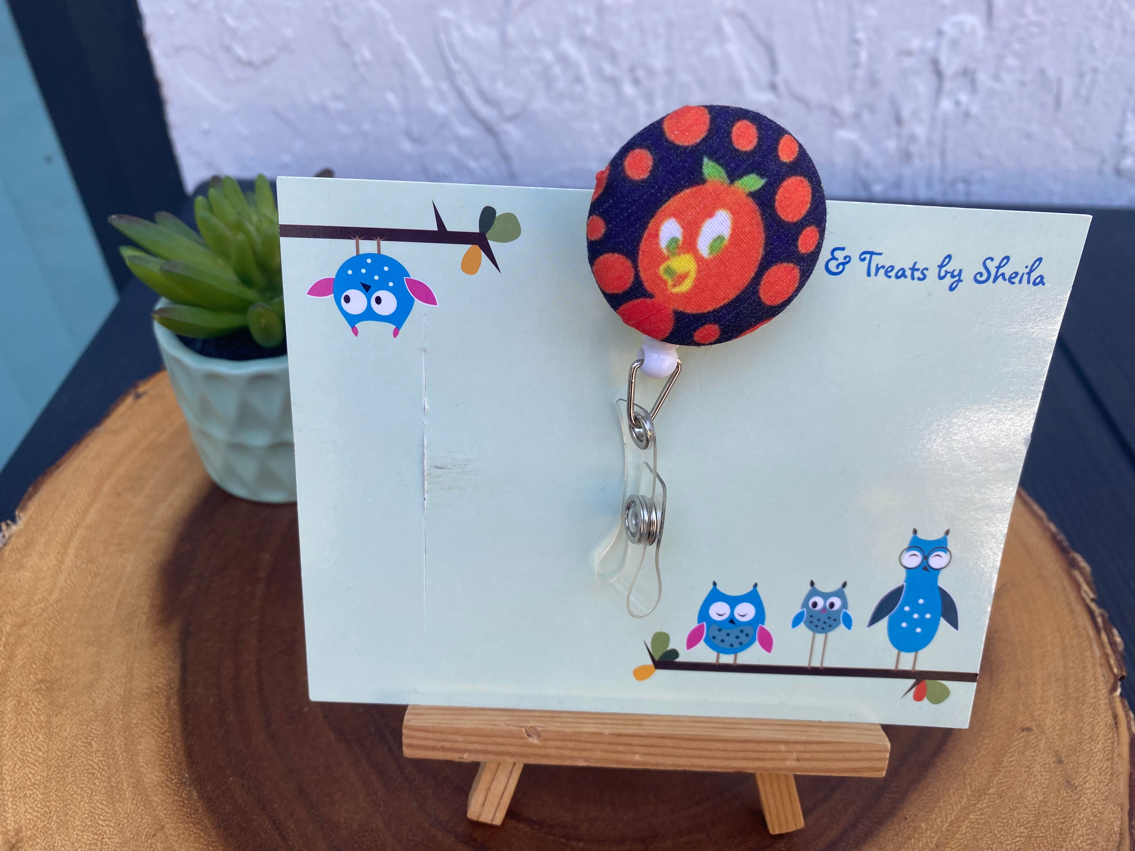 Orange Bird Badge Reel