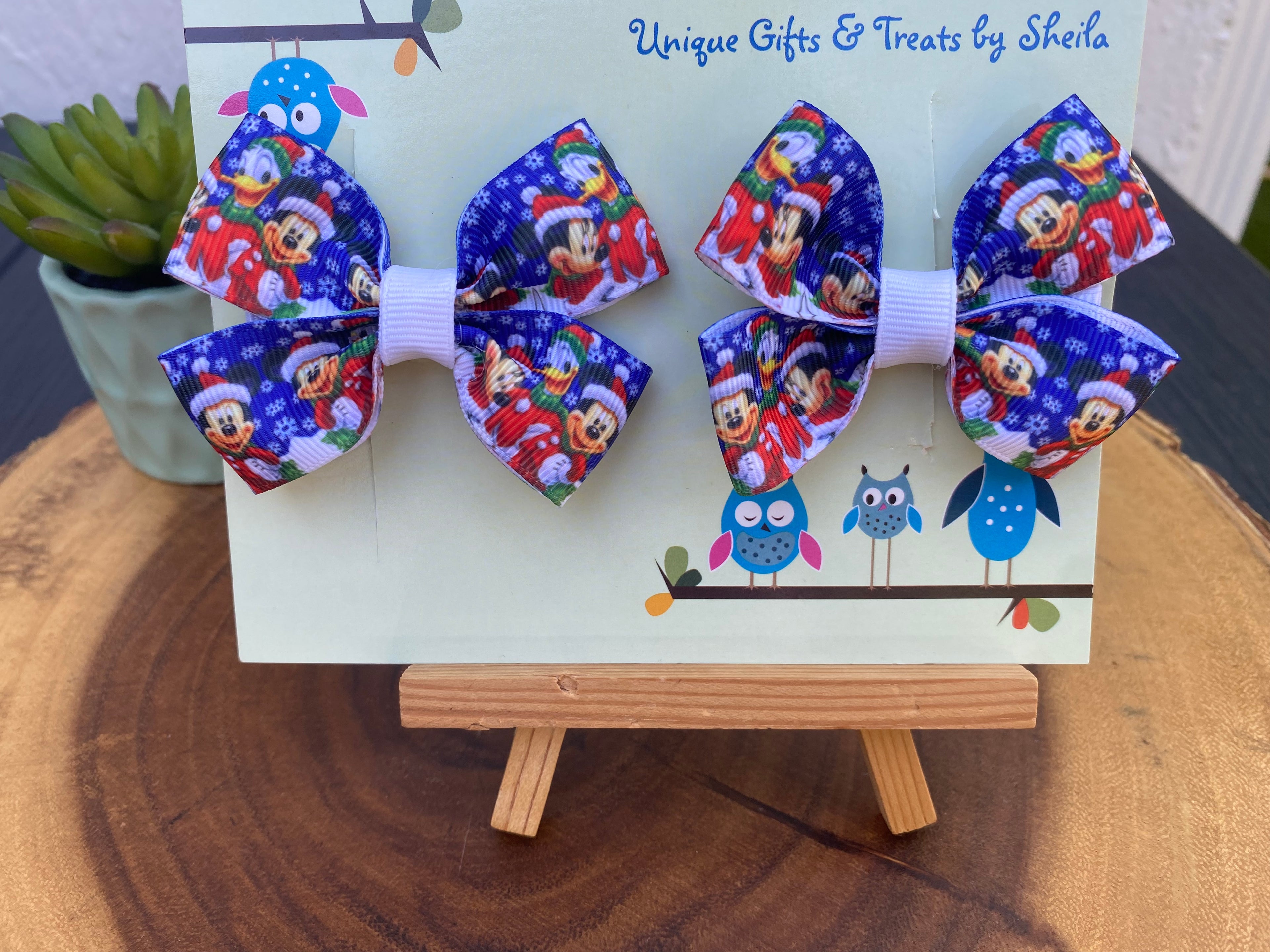Mickey and Minnie Winter Wonderland Hairbows