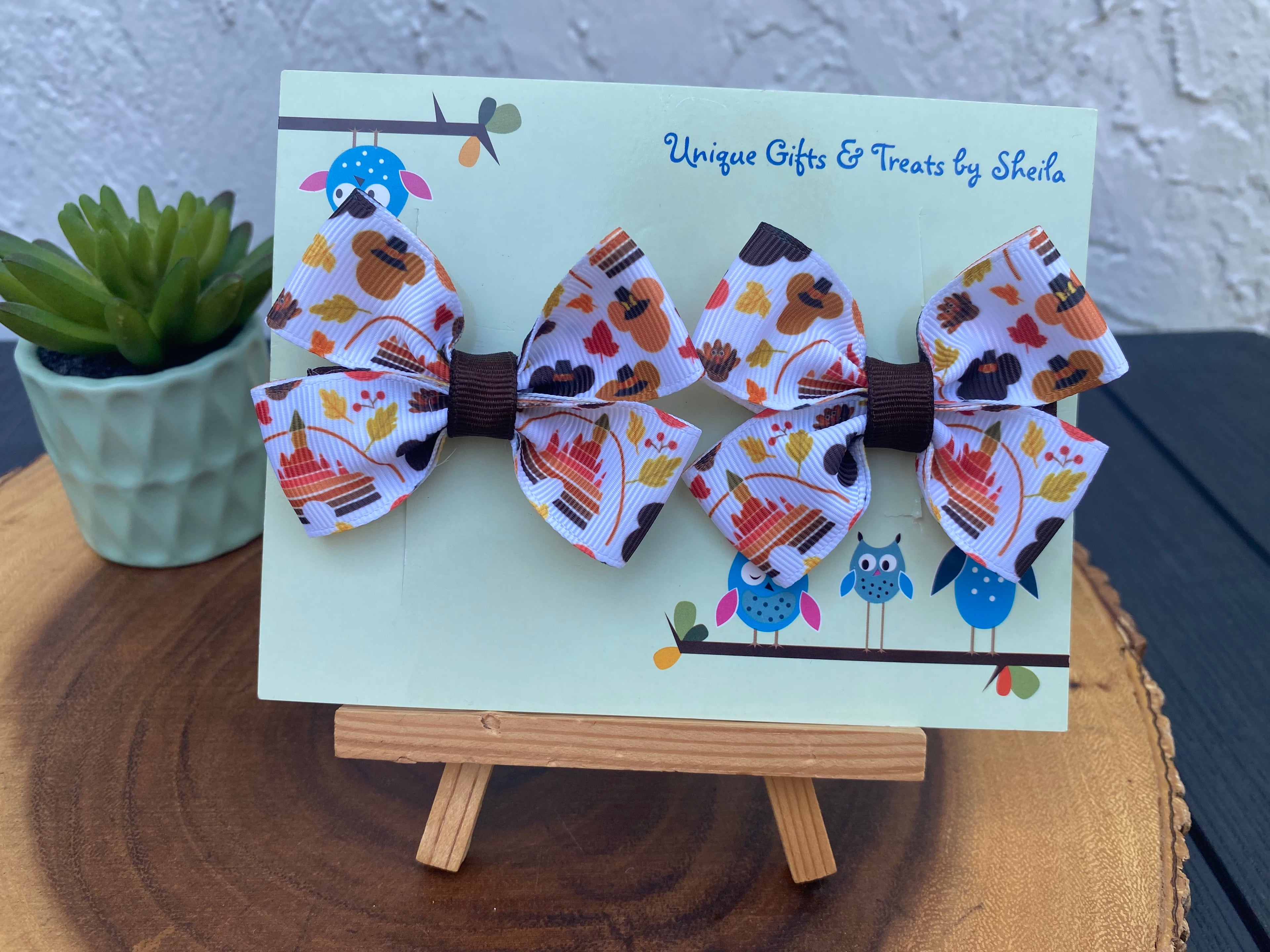 Disney Autumn Hairbows; Fall Hairbows