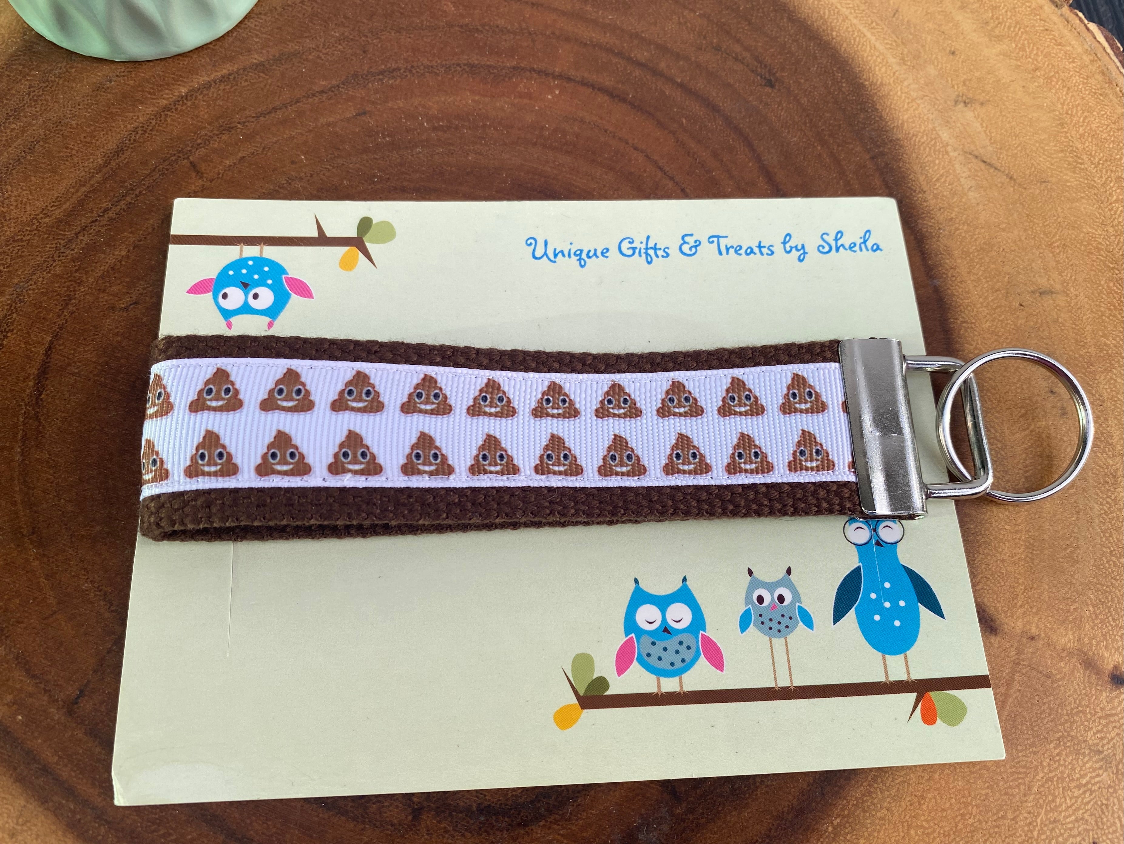 Poop Emoji Keychain; Keyfob