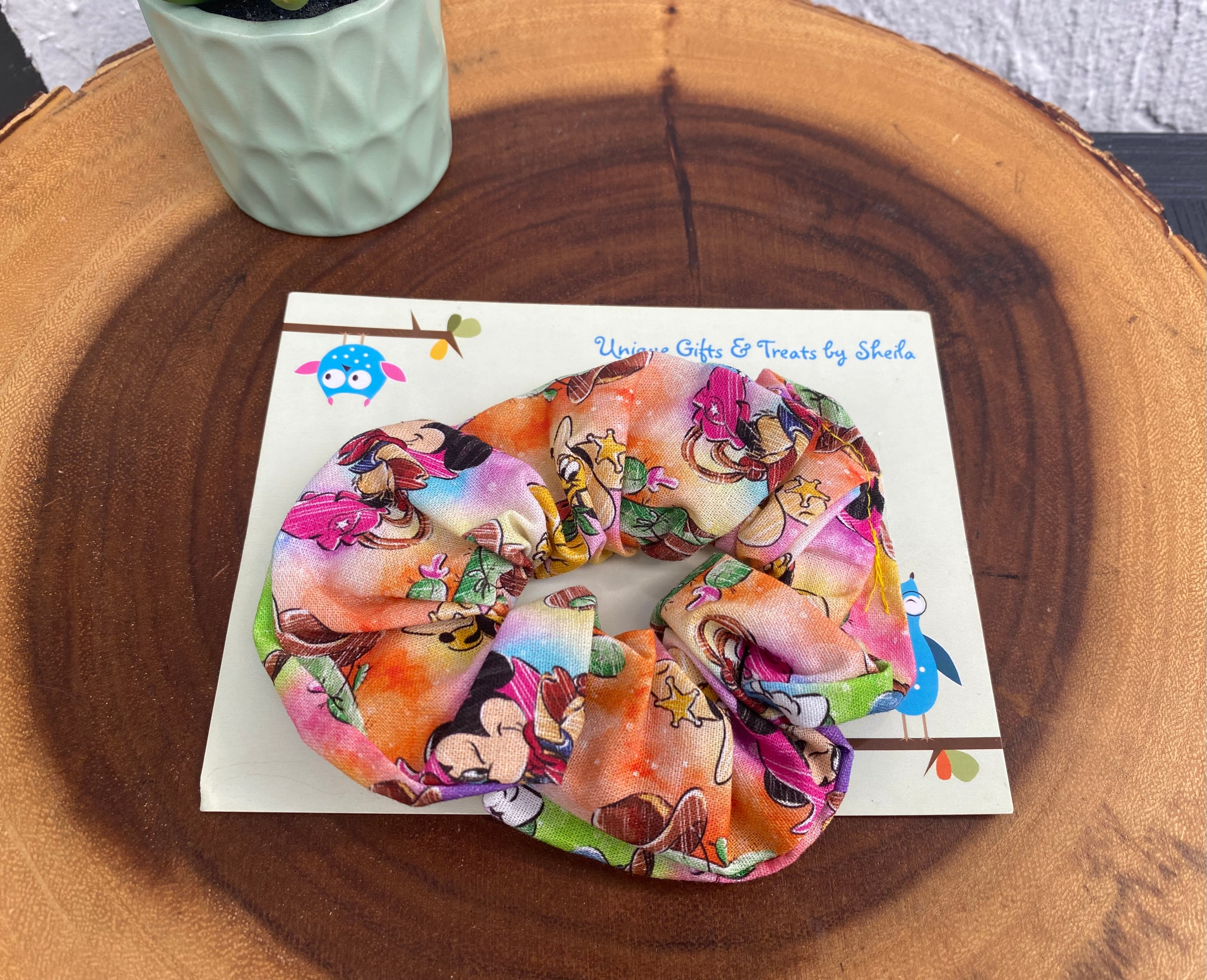 Western Mickey Mouse and Friends Scrunchie