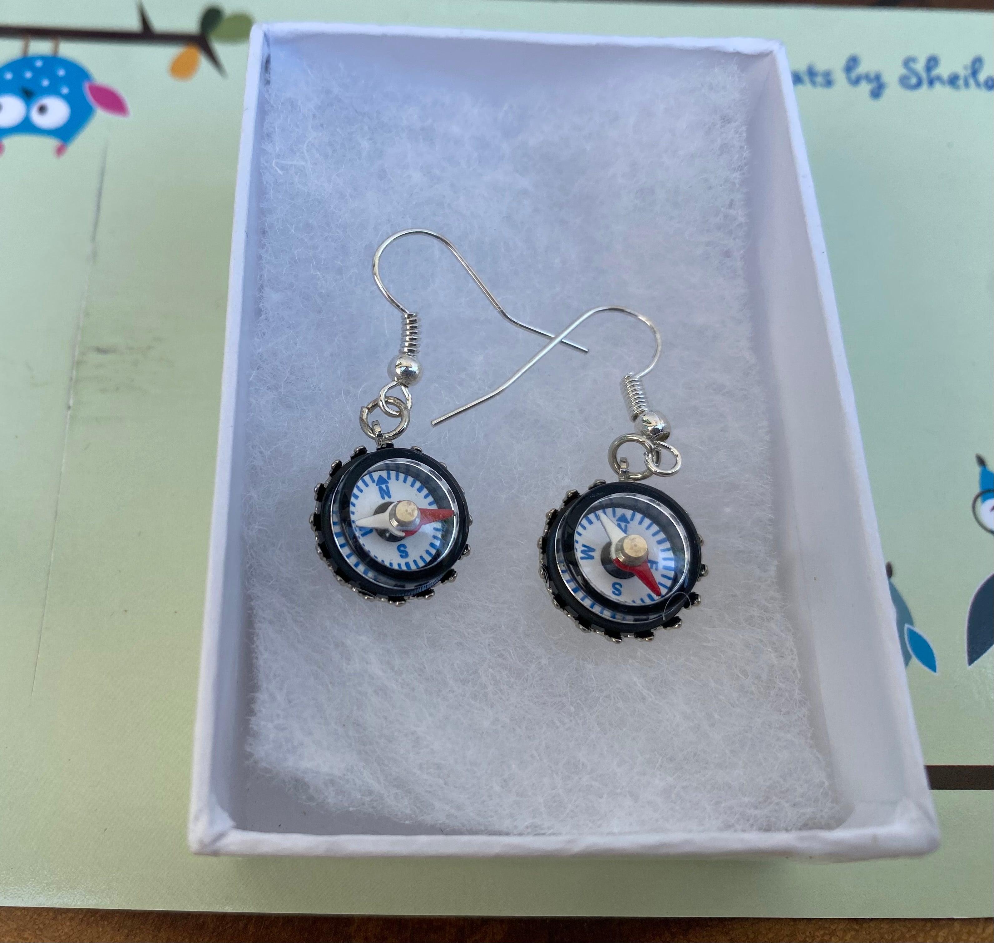 Compass; Explorer Earrings