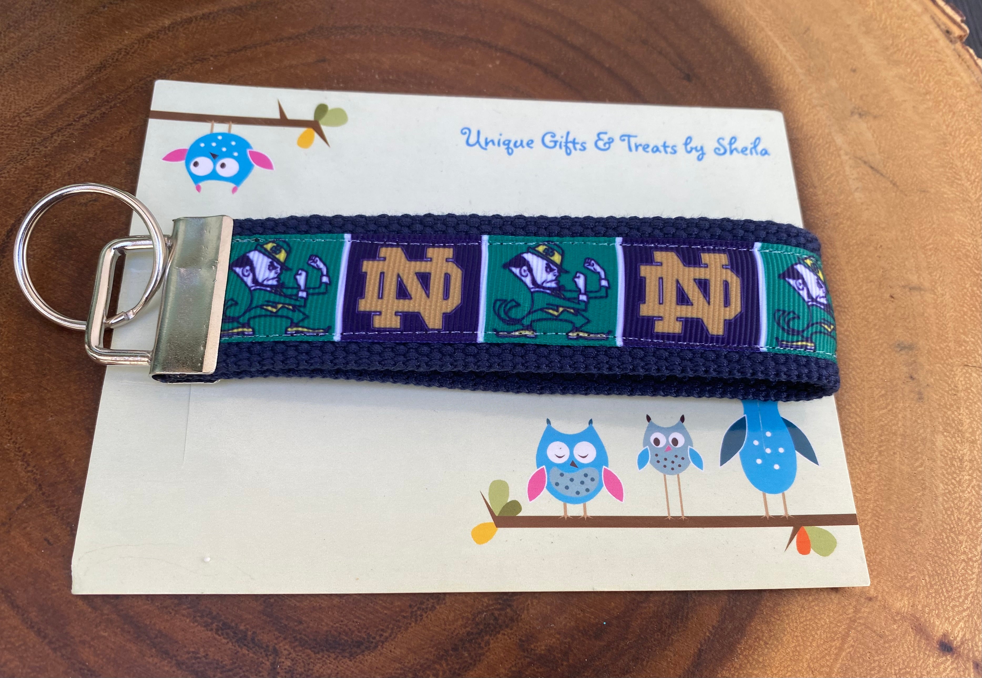Indiana College Keychain; Keyfob
