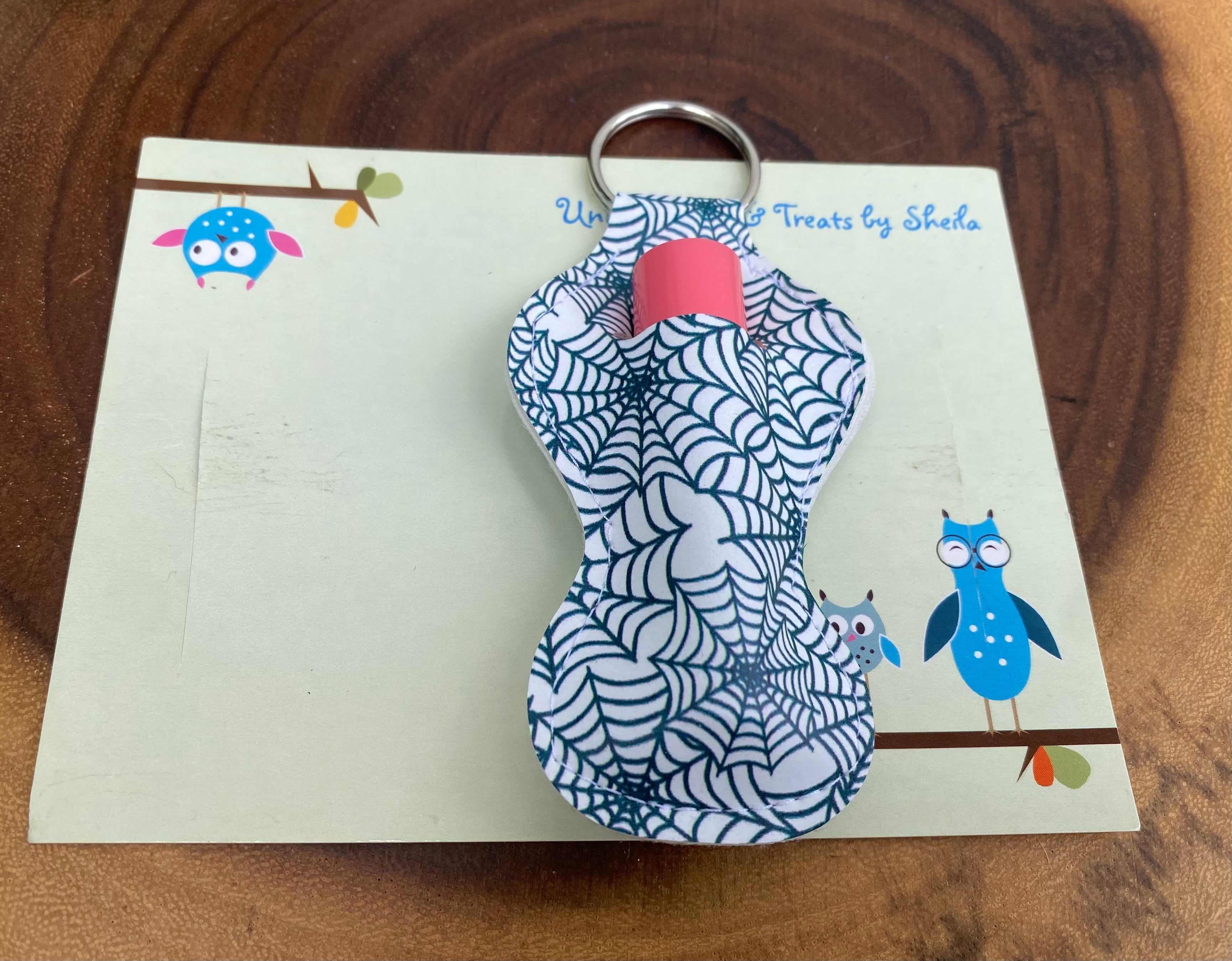 Green Spiderweb Lip Balm Holder