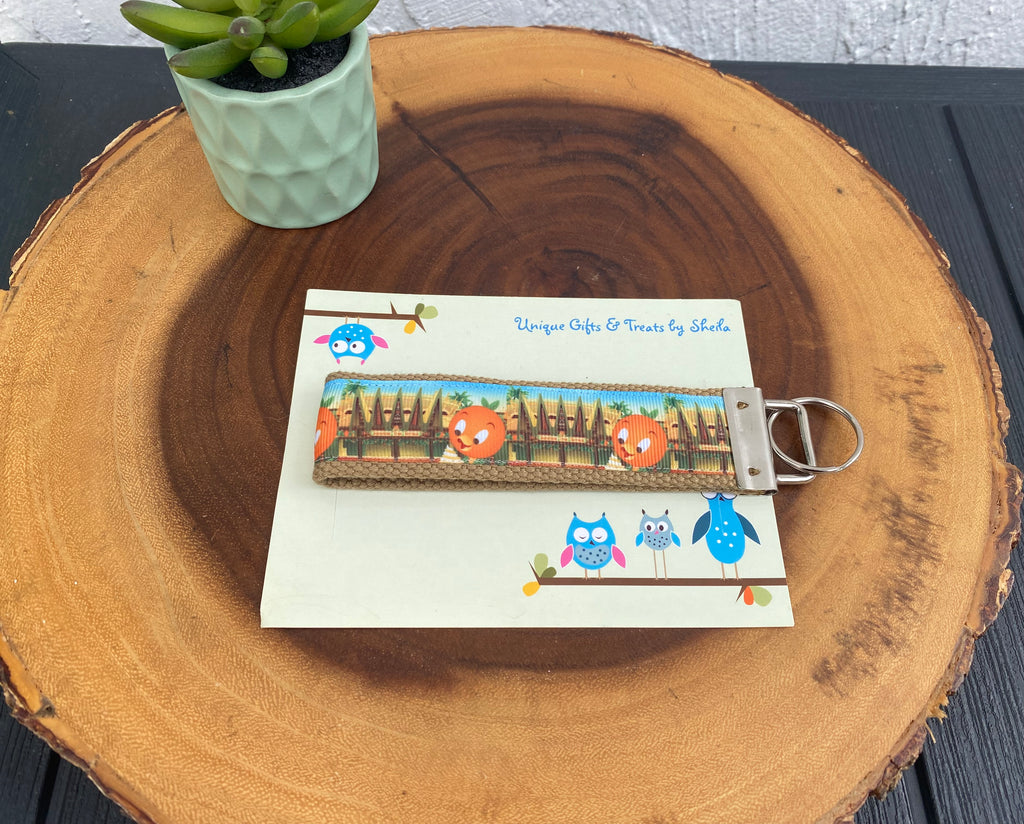 Orange Bird Keychain;Keyfob