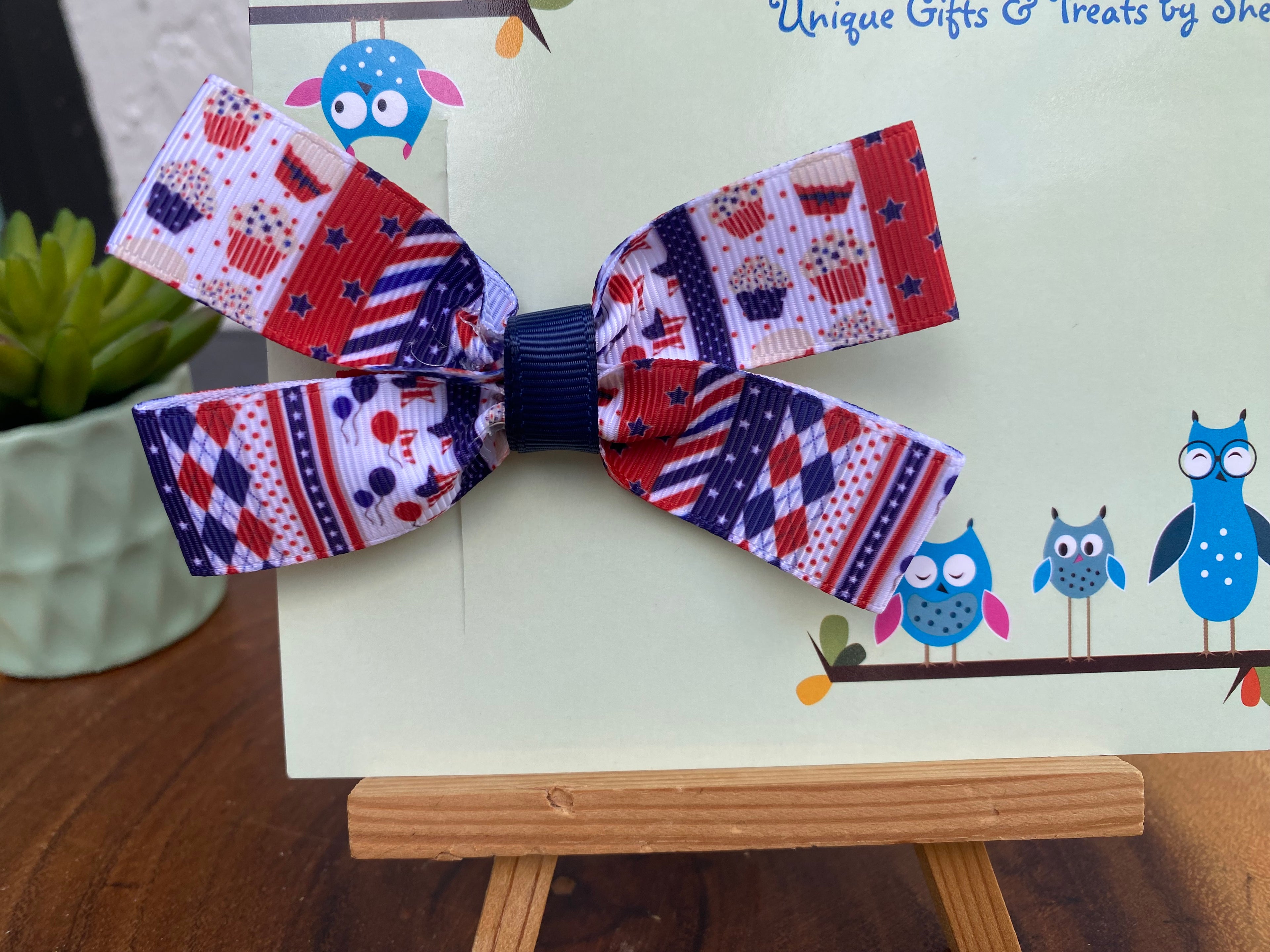 Patriotic; 4th of July Hairbow