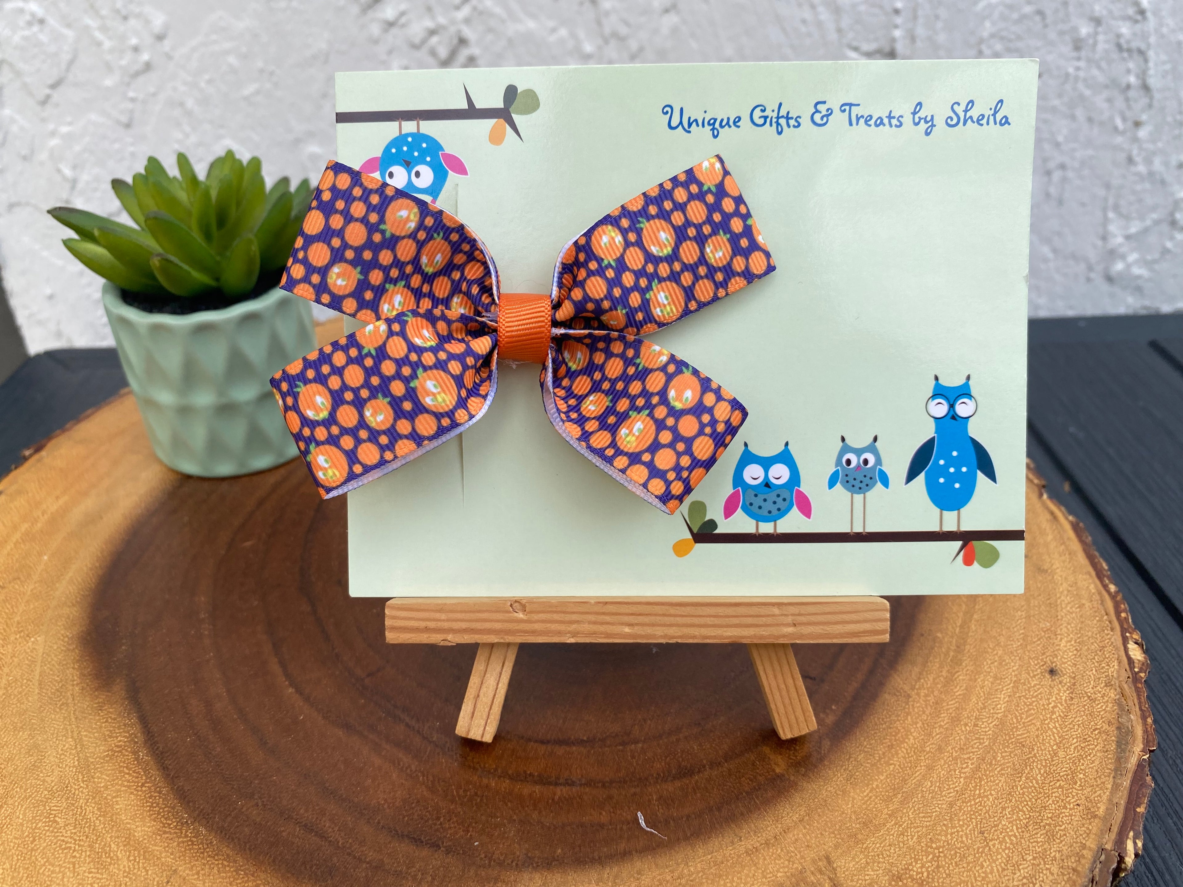 Orange Bird Hairbow