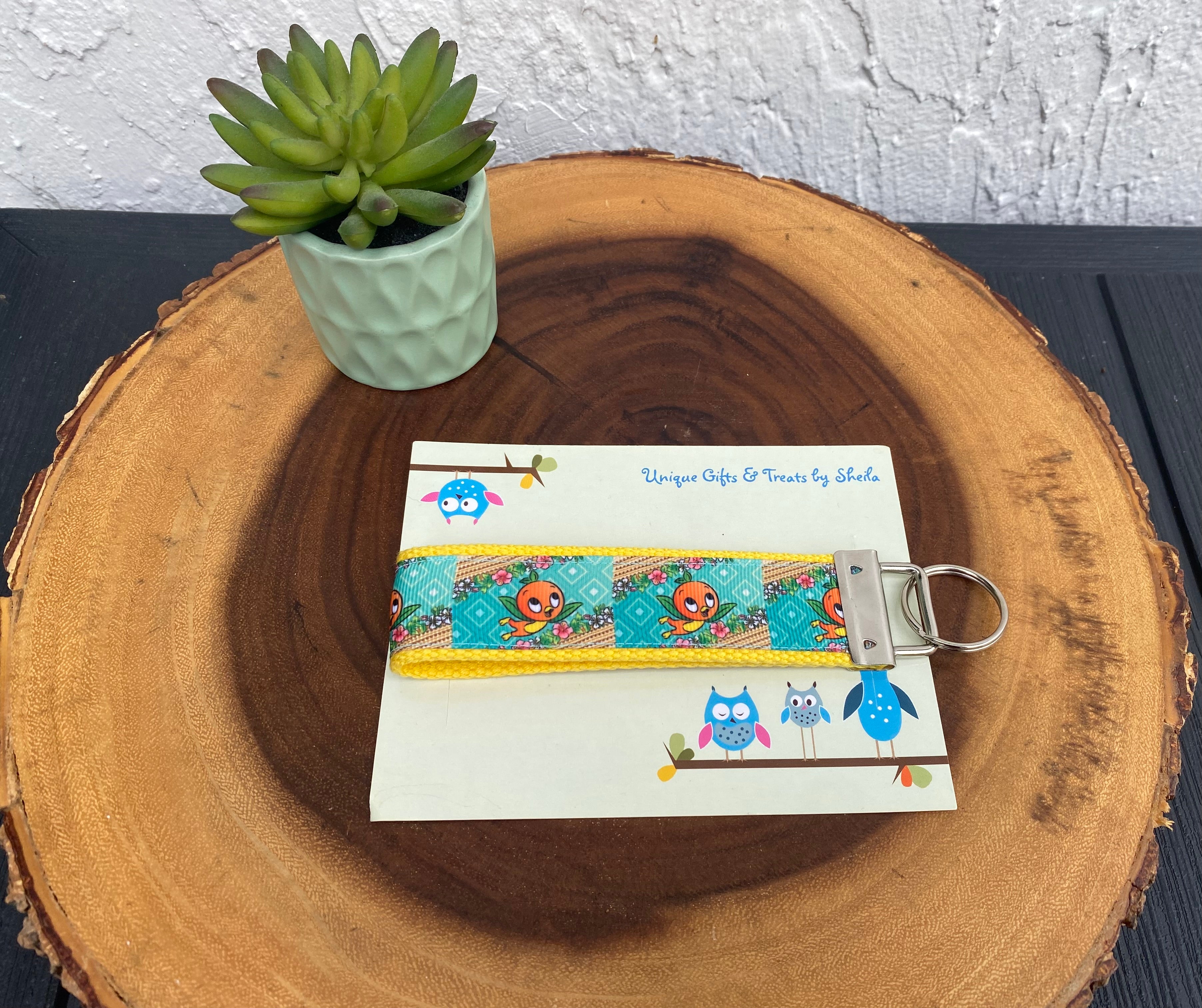 Orange Bird Keychain; Keyfob