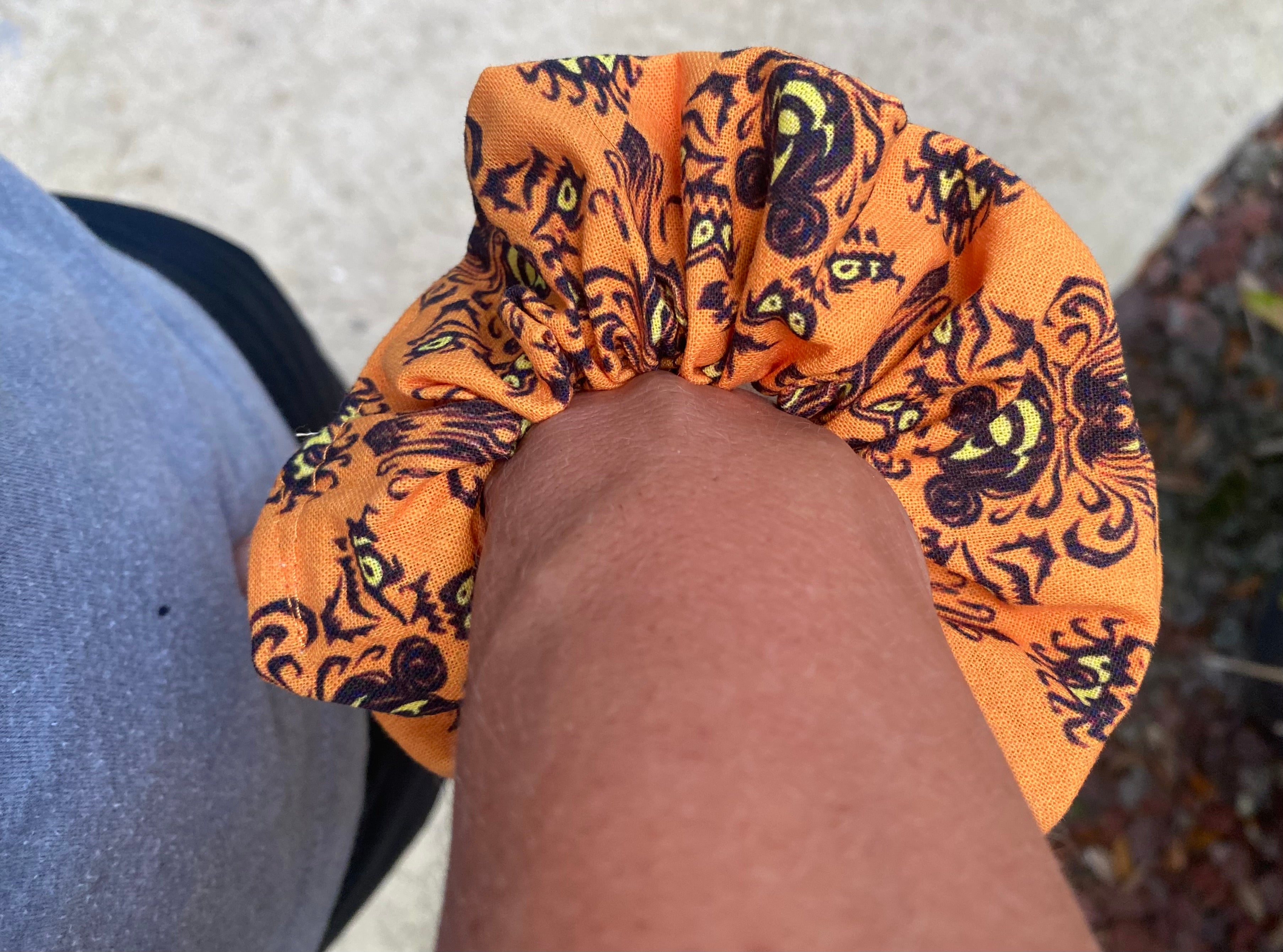 Halloween Haunted Mansion scrunchie