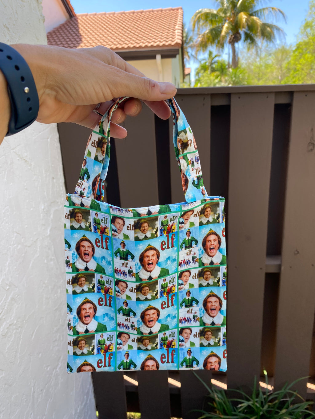 Elf; Christmas Gift Bag; Tote