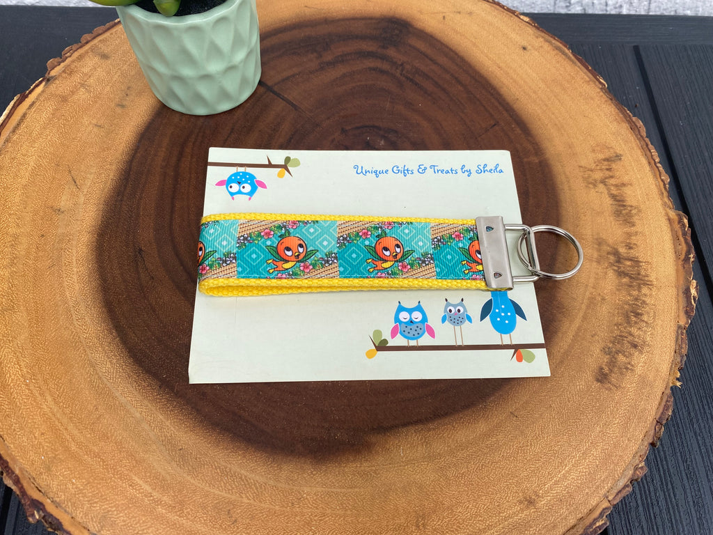 Orange Bird Keychain; Keyfob
