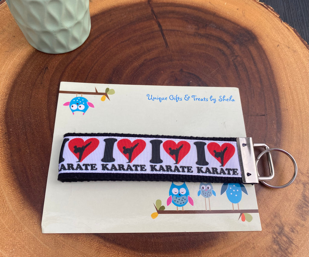 I Love Karate Keychain; Keyfob