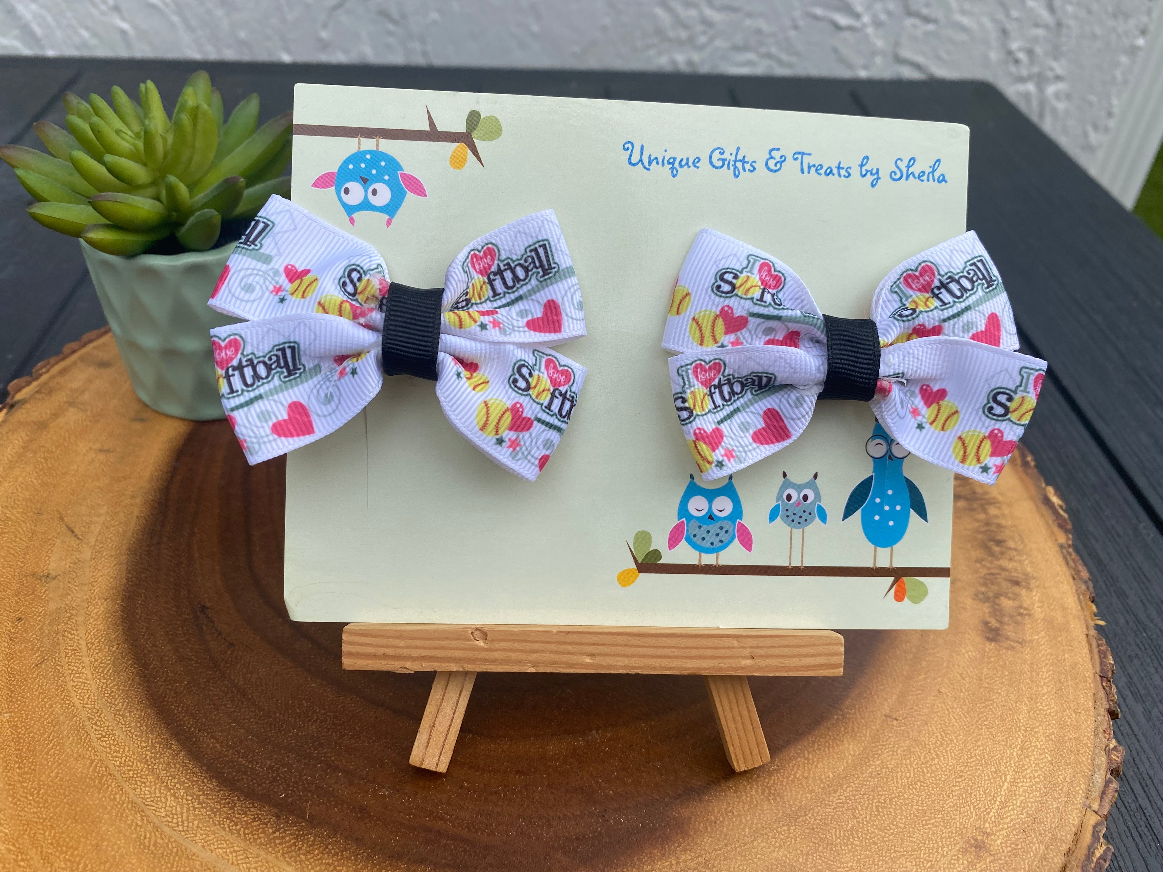 Softball Hairbows
