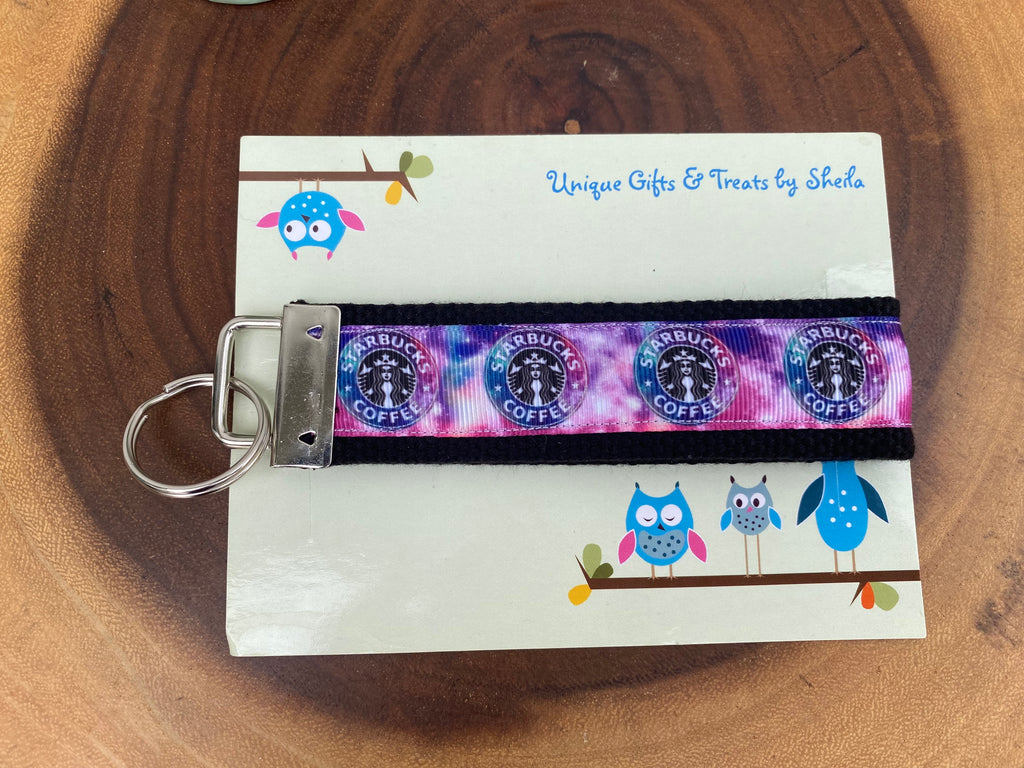 Coffee Shop; Galaxy Keychain; Keyfob