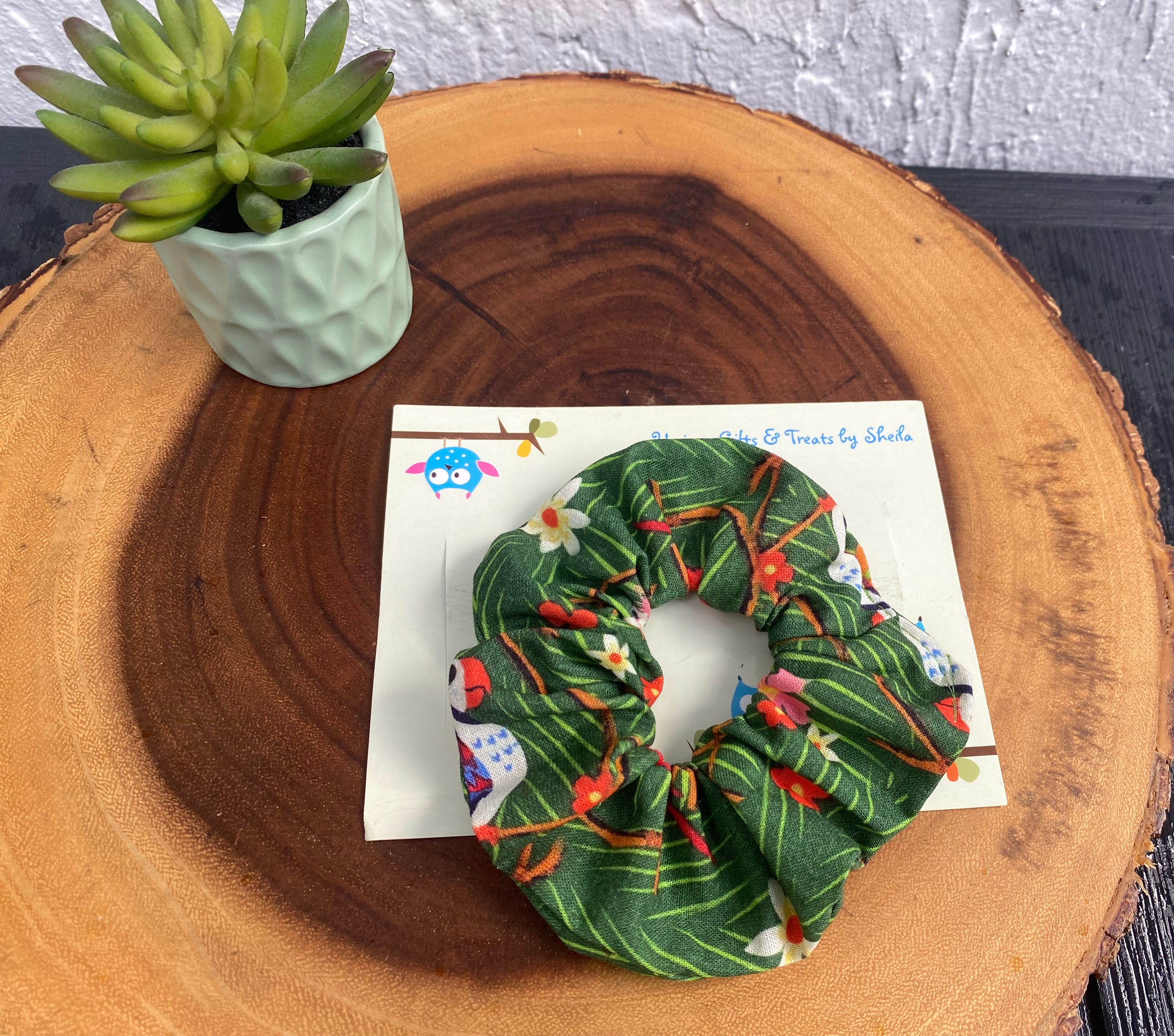 Parrot;Tiki Room Scrunchie