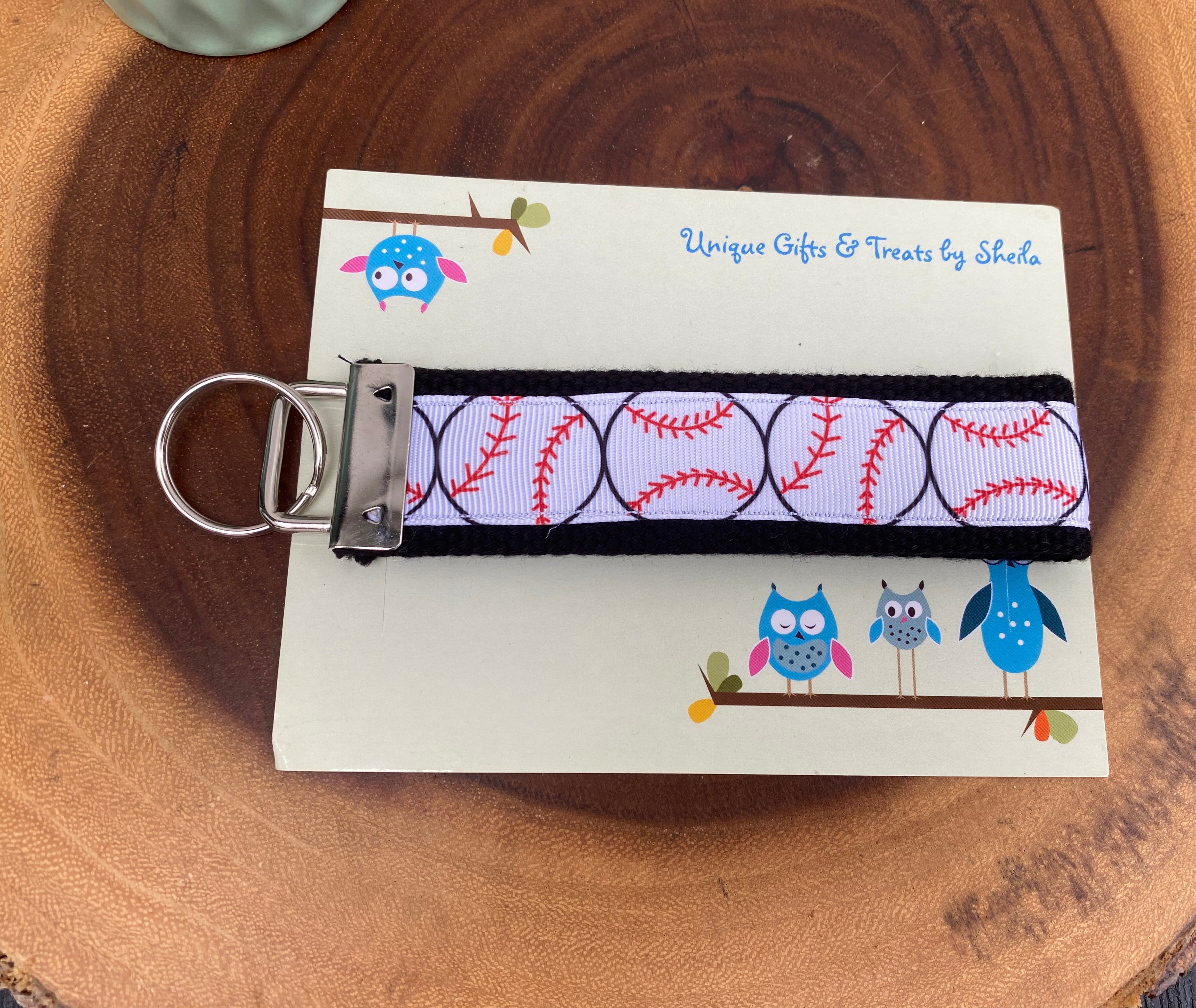 Baseball Keychain; Keyfob
