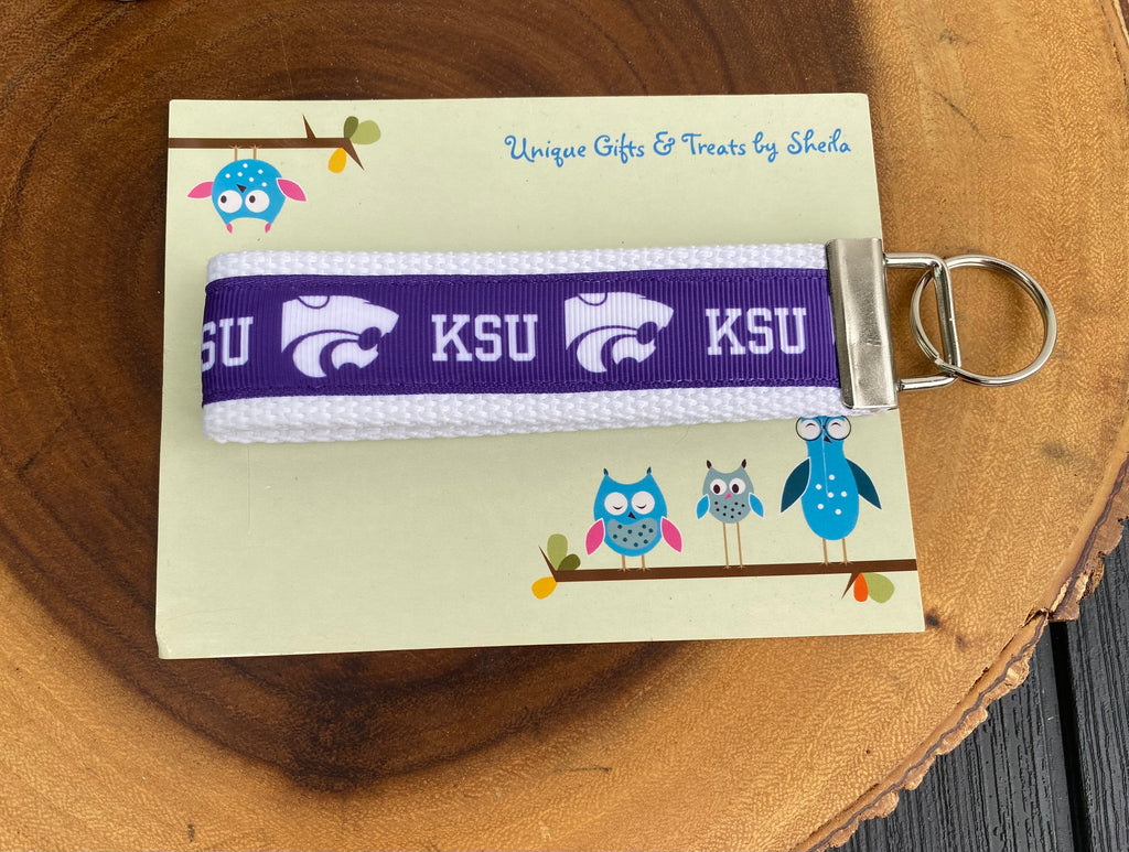 Kansas College Keychain; Keyfob