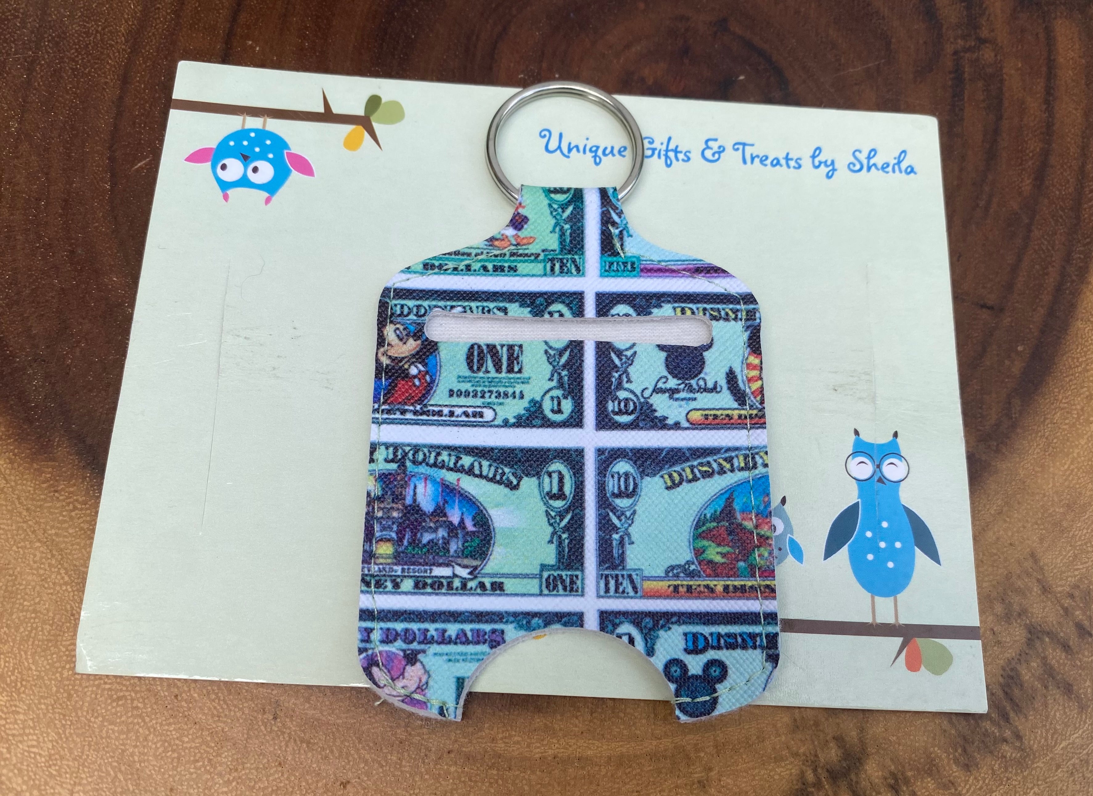 Disney Dollars Hand Sanitizer Holder