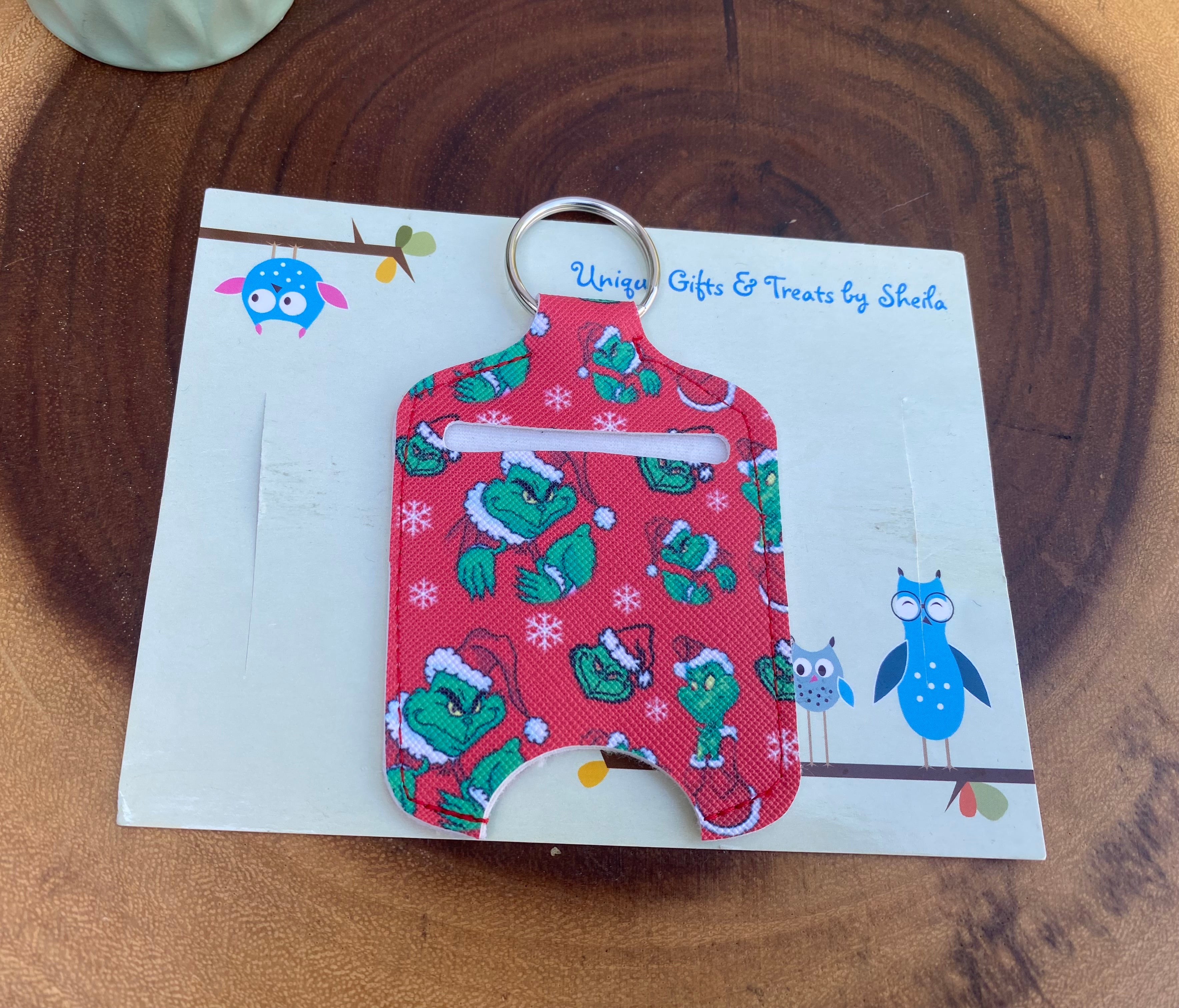 Green Christmas Monster Hand Sanitizer Holder