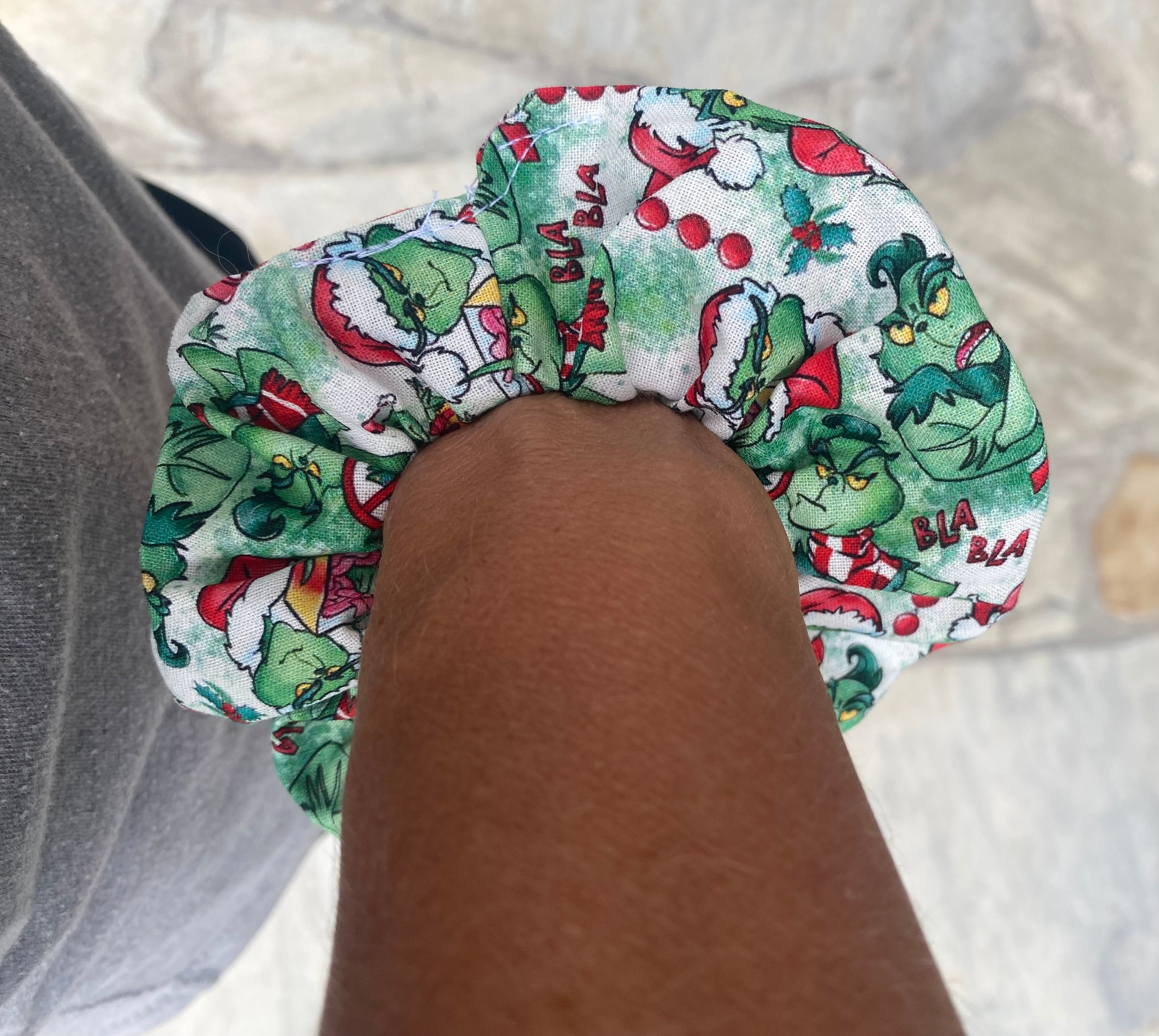 Green Christmas Monster Scrunchie