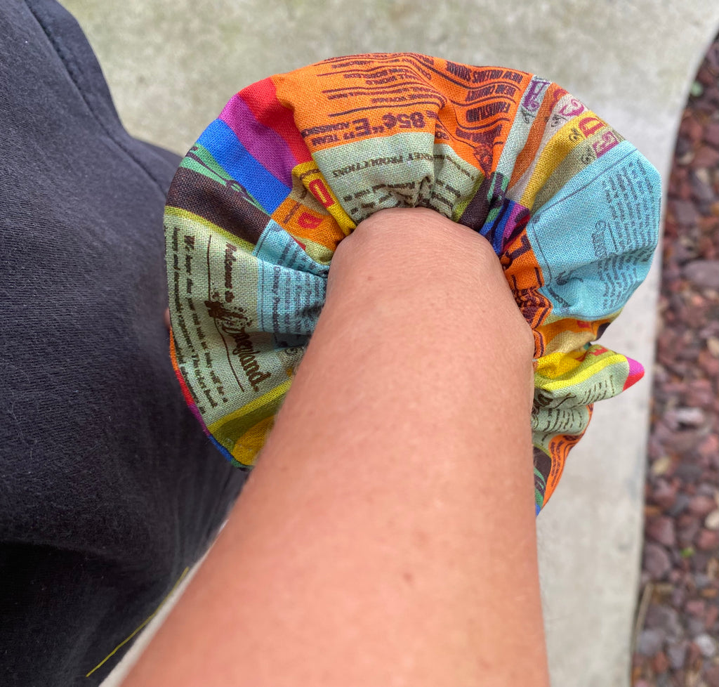 Disneyland Vintage Ticket Scrunchie