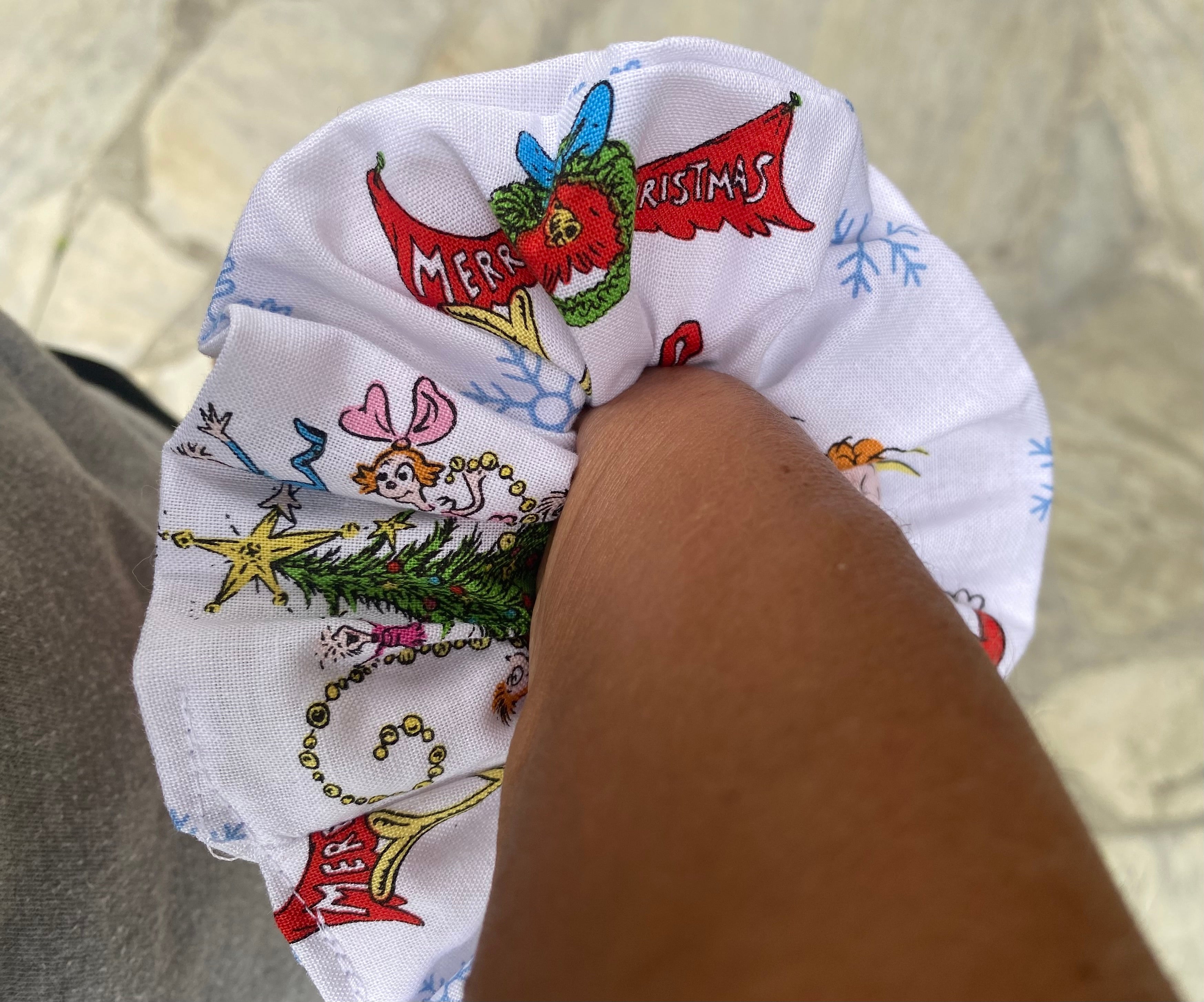 Green Christmas Monster Scrunchie