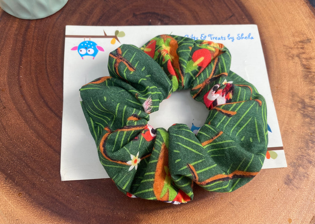 Parrot;Tiki Room Scrunchie