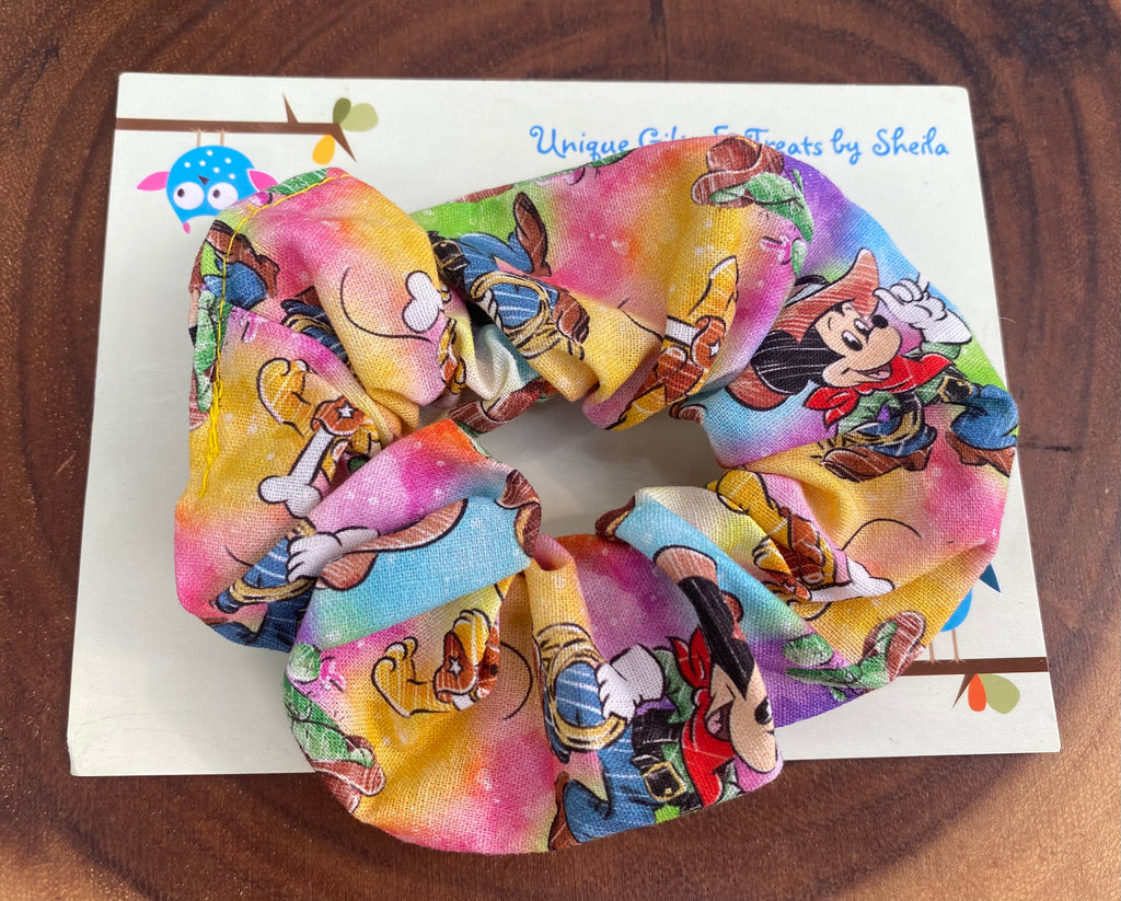 Western Mickey Mouse and Friends Scrunchie