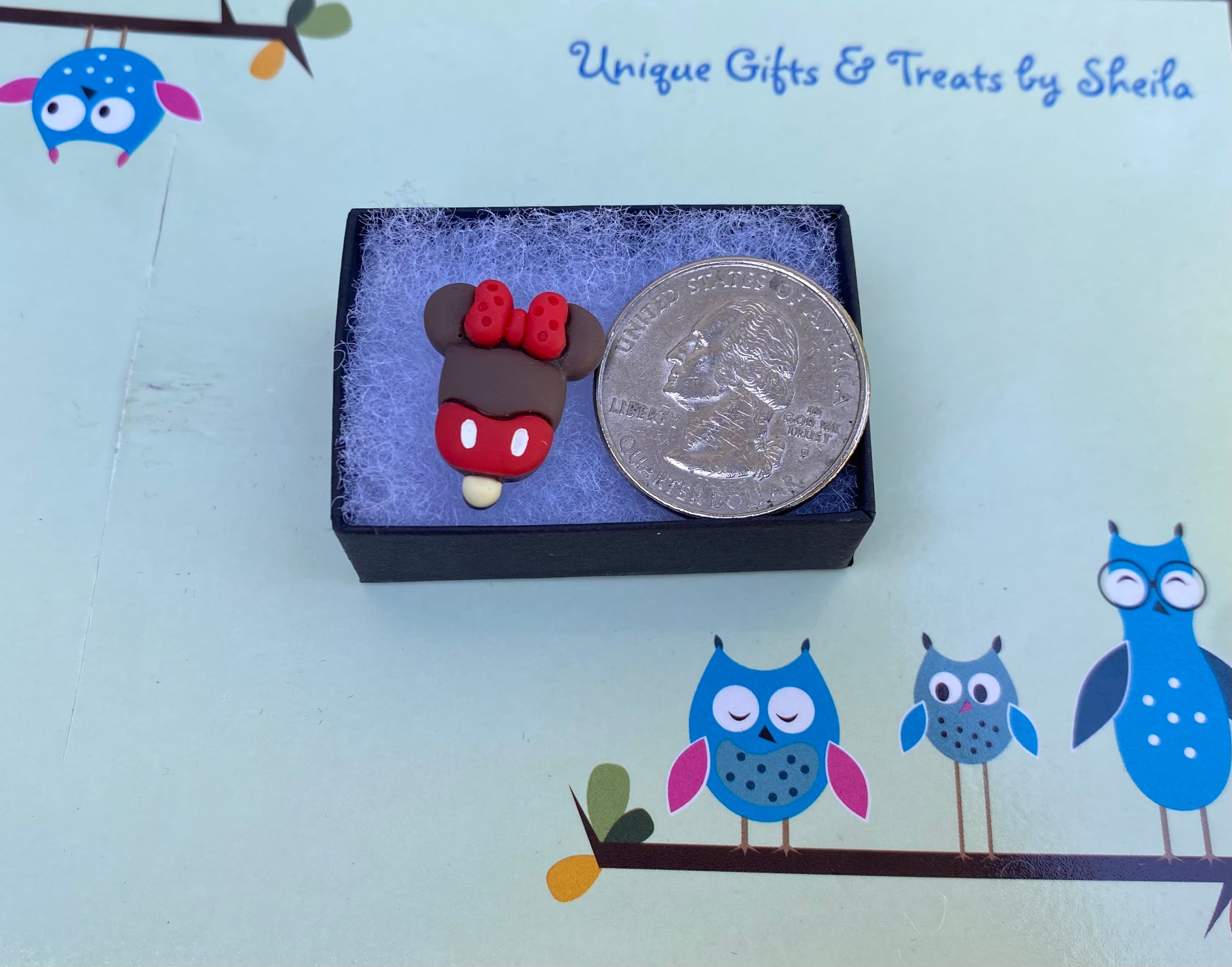 Minnie Mouse Ice Cream Pop Earrings