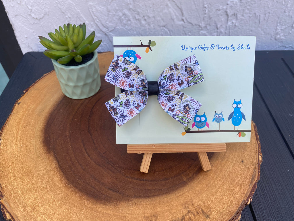 Disney Dooney Inspired Sketch Print Hairbow