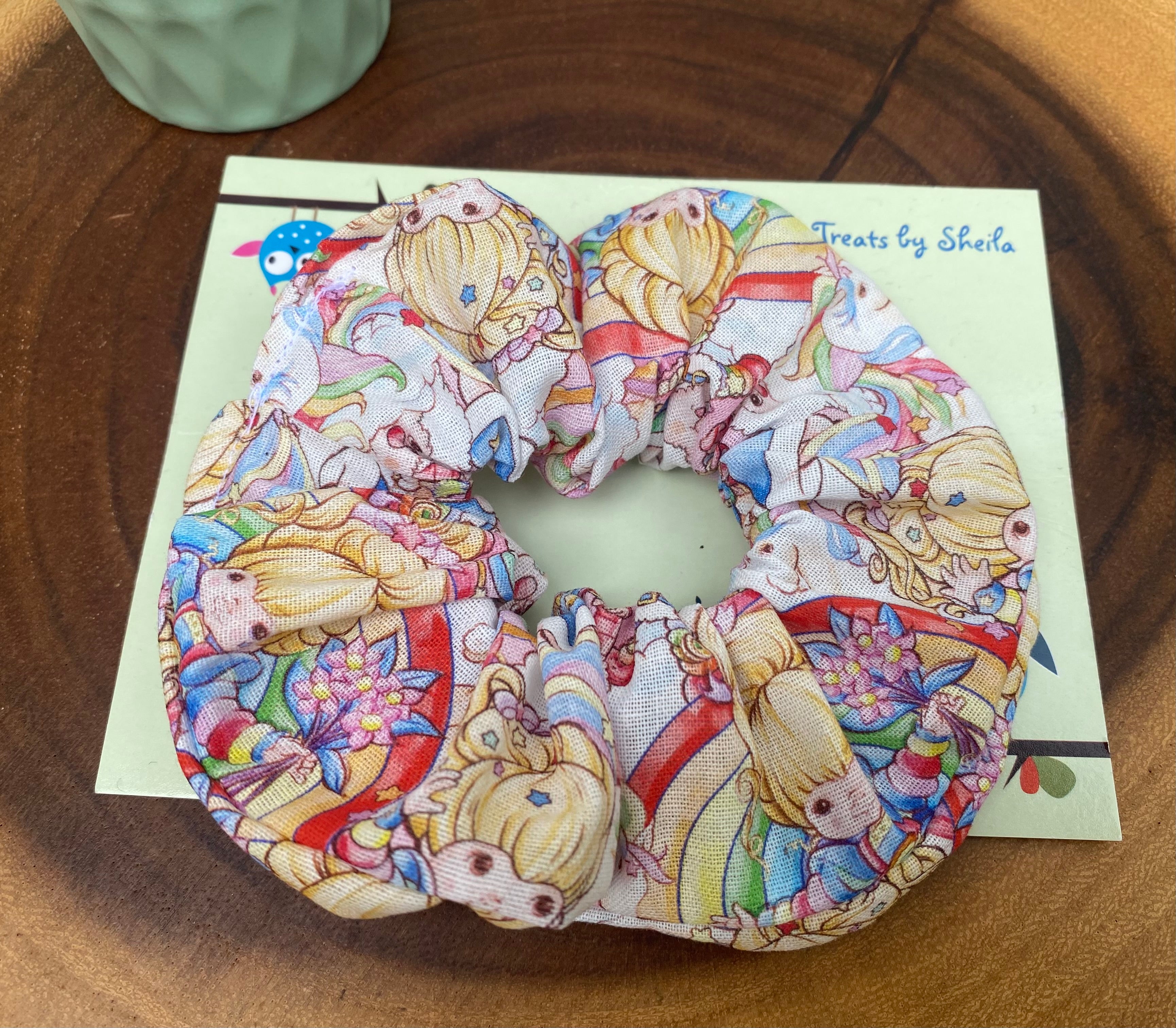Rainbow Doll Scrunchie