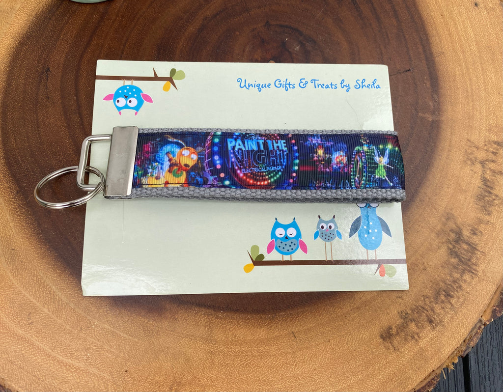 Disney Paint The Night Electrical Parade Keychain; Keyfob