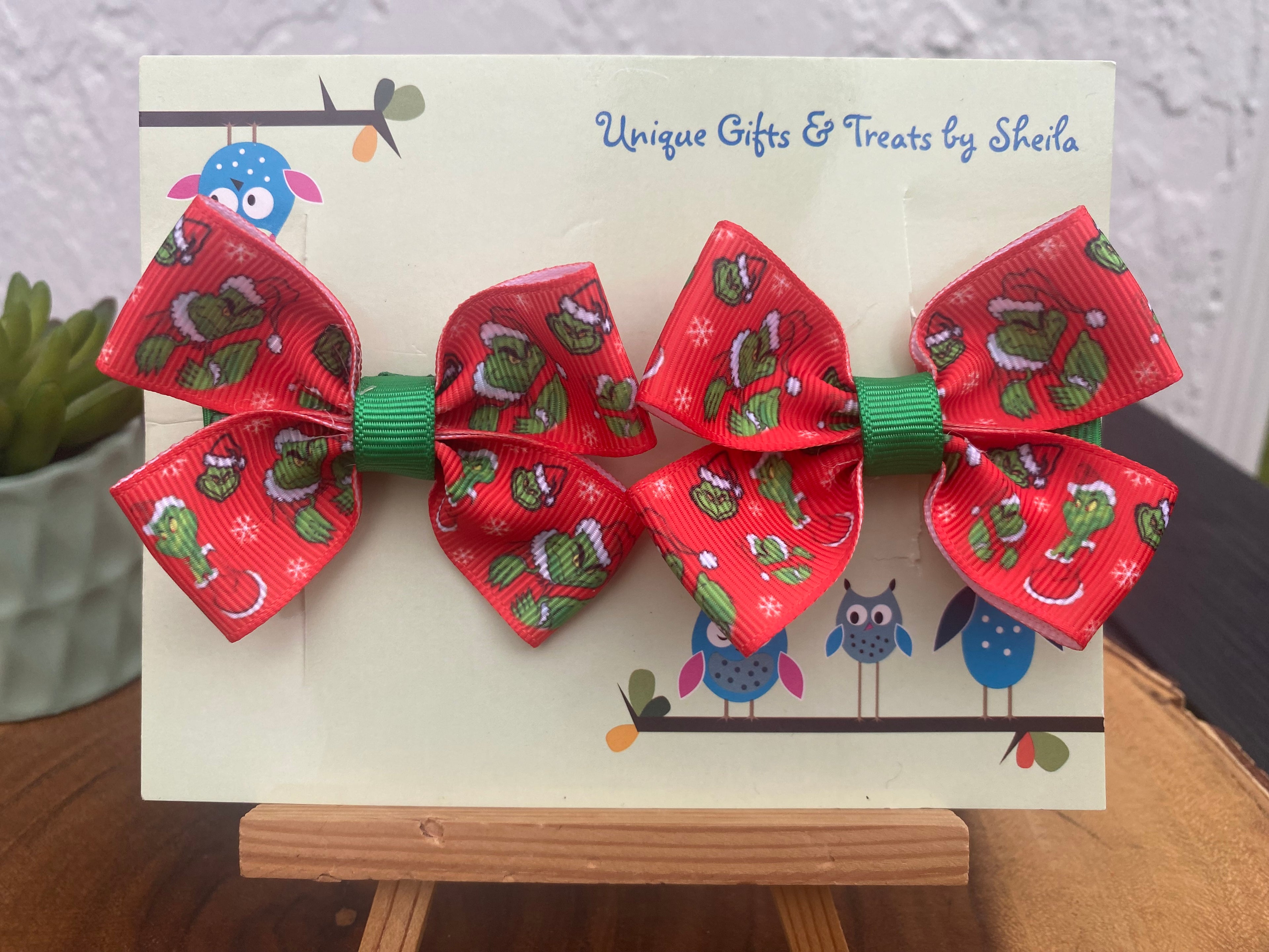 Green Christmas Monster Hairbows