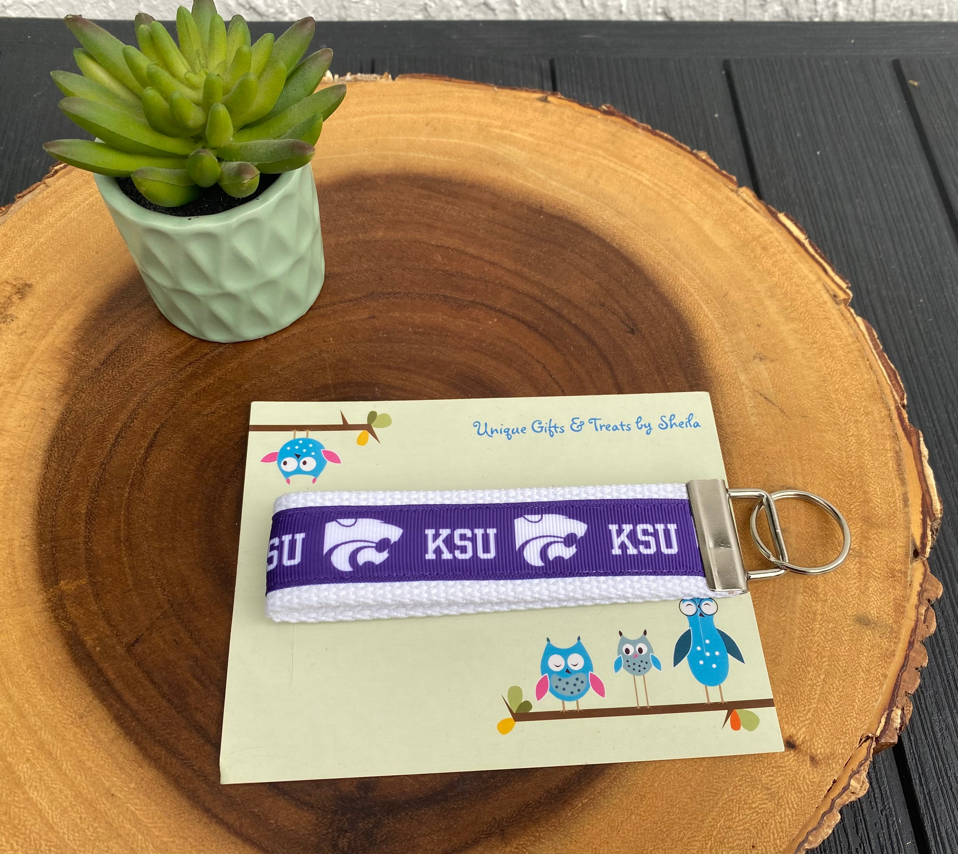 Kansas College Keychain; Keyfob