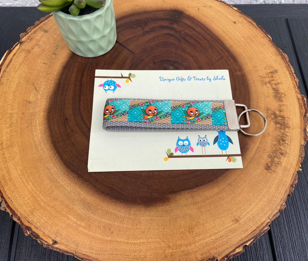 Orange Bird Keychain; Keyfob