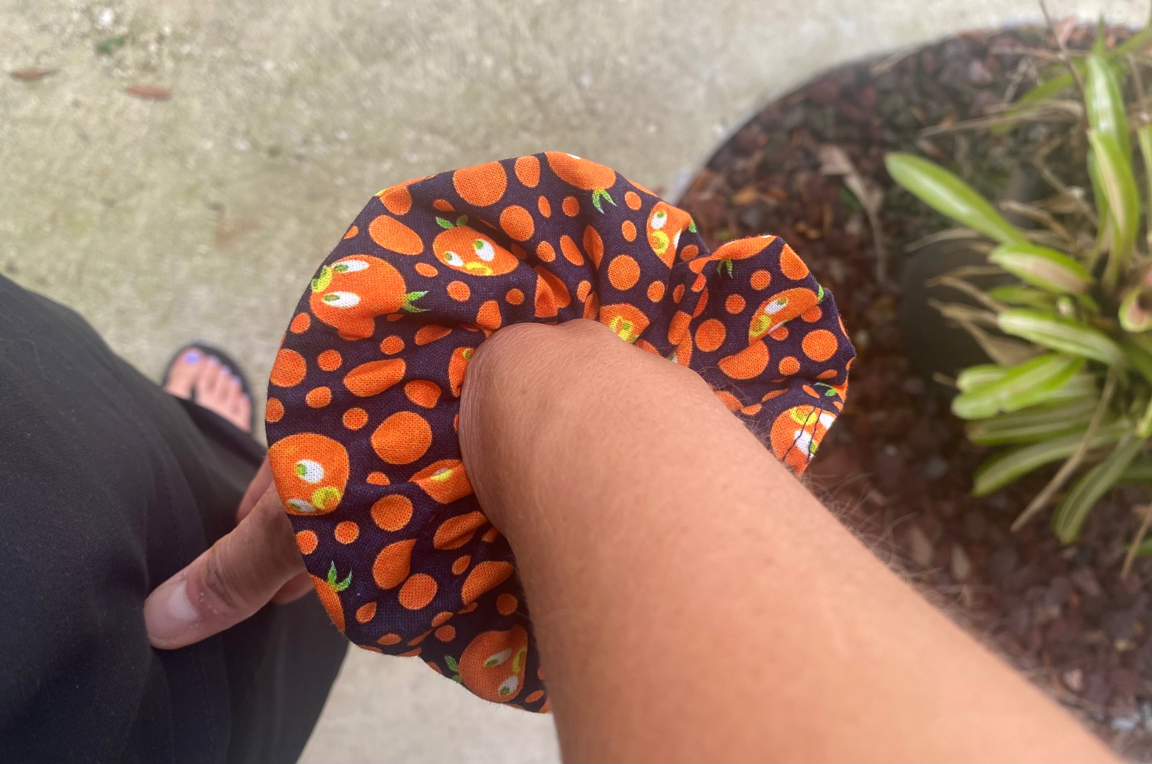 Orange Bird Scrunchie