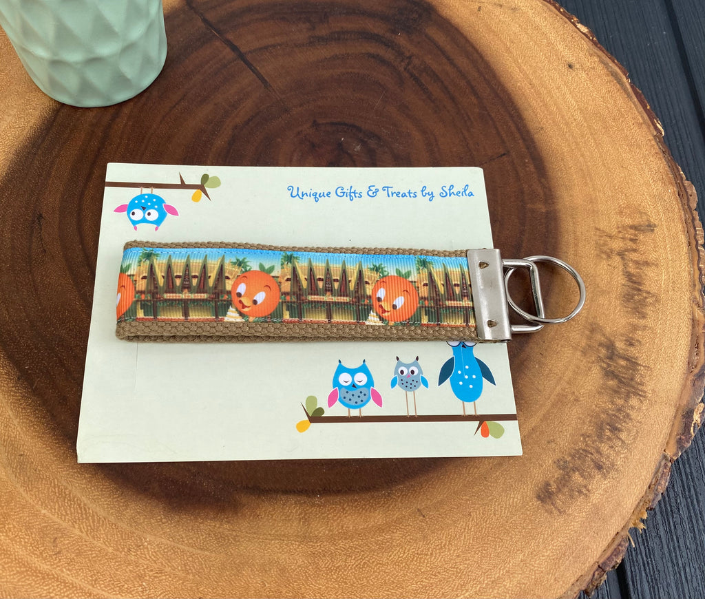 Orange Bird Keychain;Keyfob