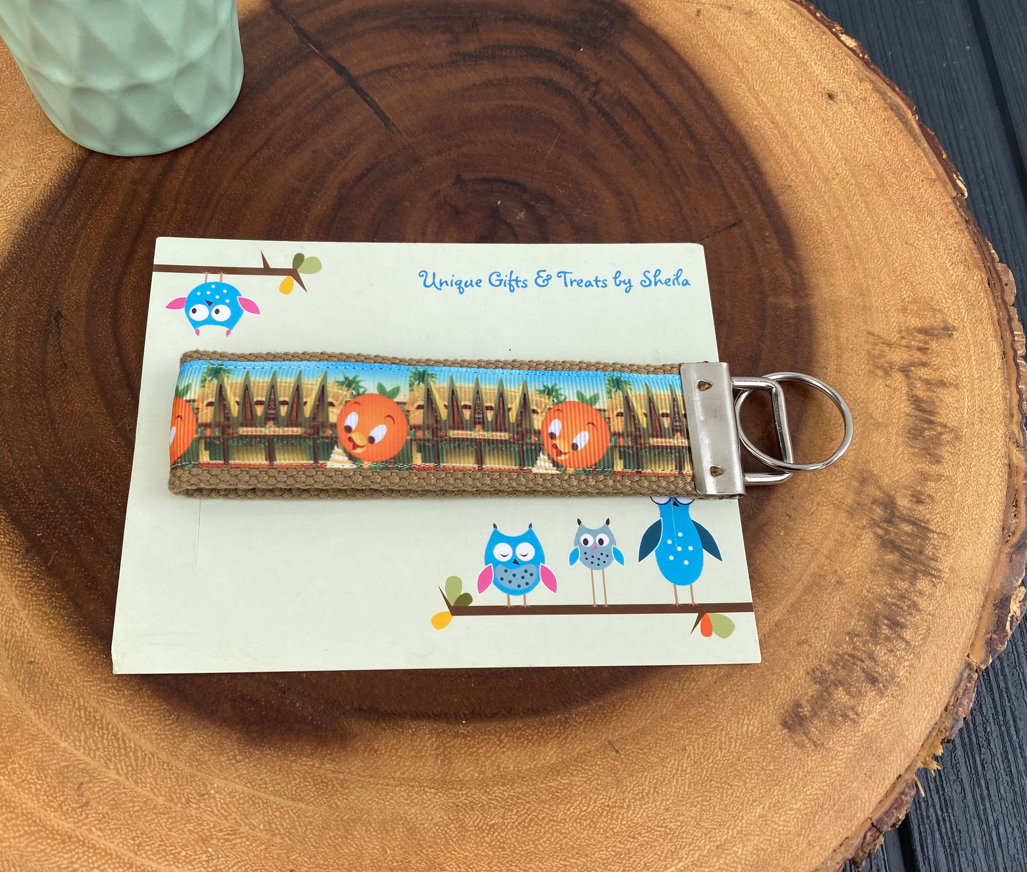 Orange Bird Keychain;Keyfob