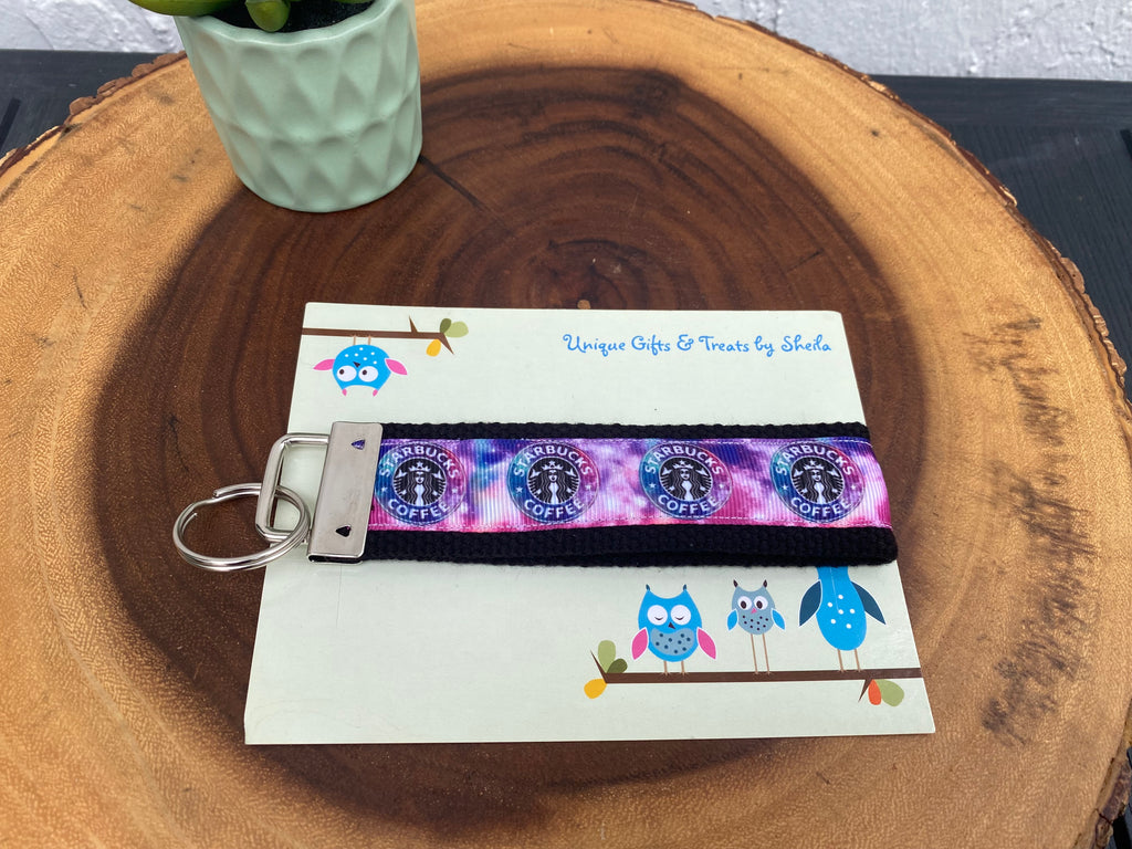 Coffee Shop; Galaxy Keychain; Keyfob