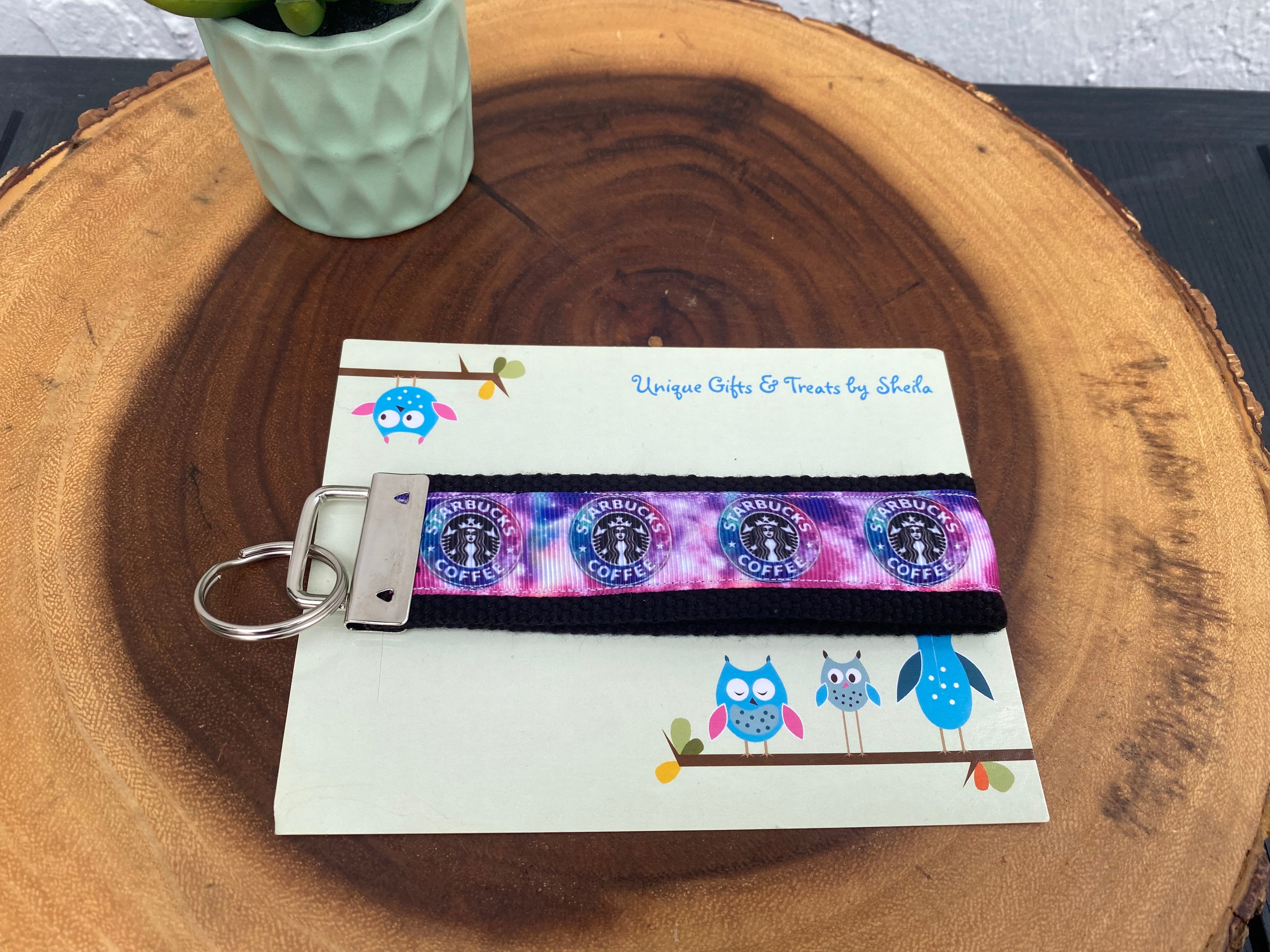 Coffee Shop; Galaxy Keychain; Keyfob