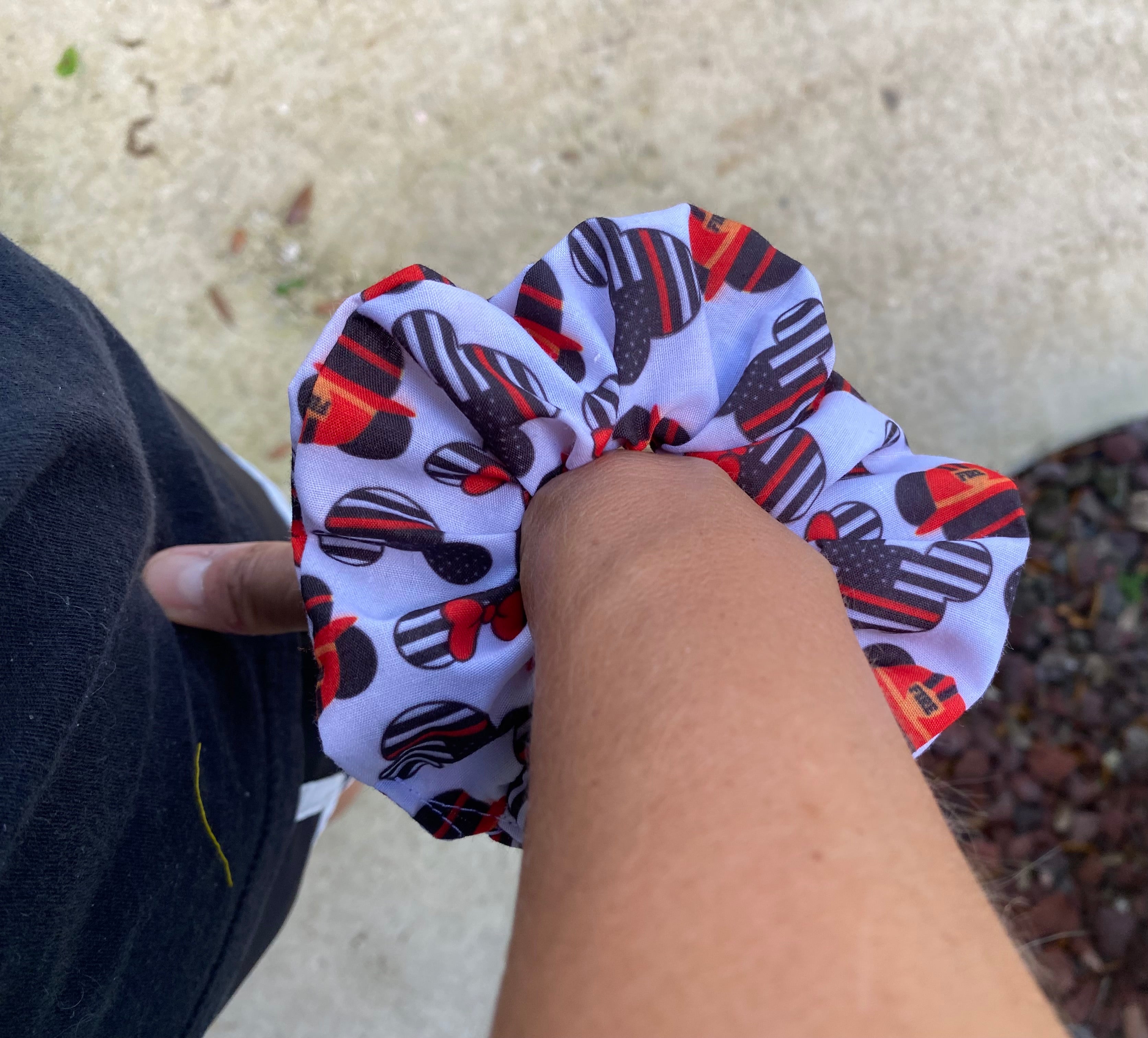 Firefighter Mickey Scrunchie