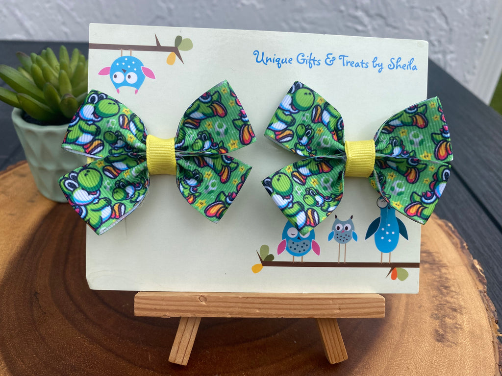 Video Game Dinosaur Hairbows