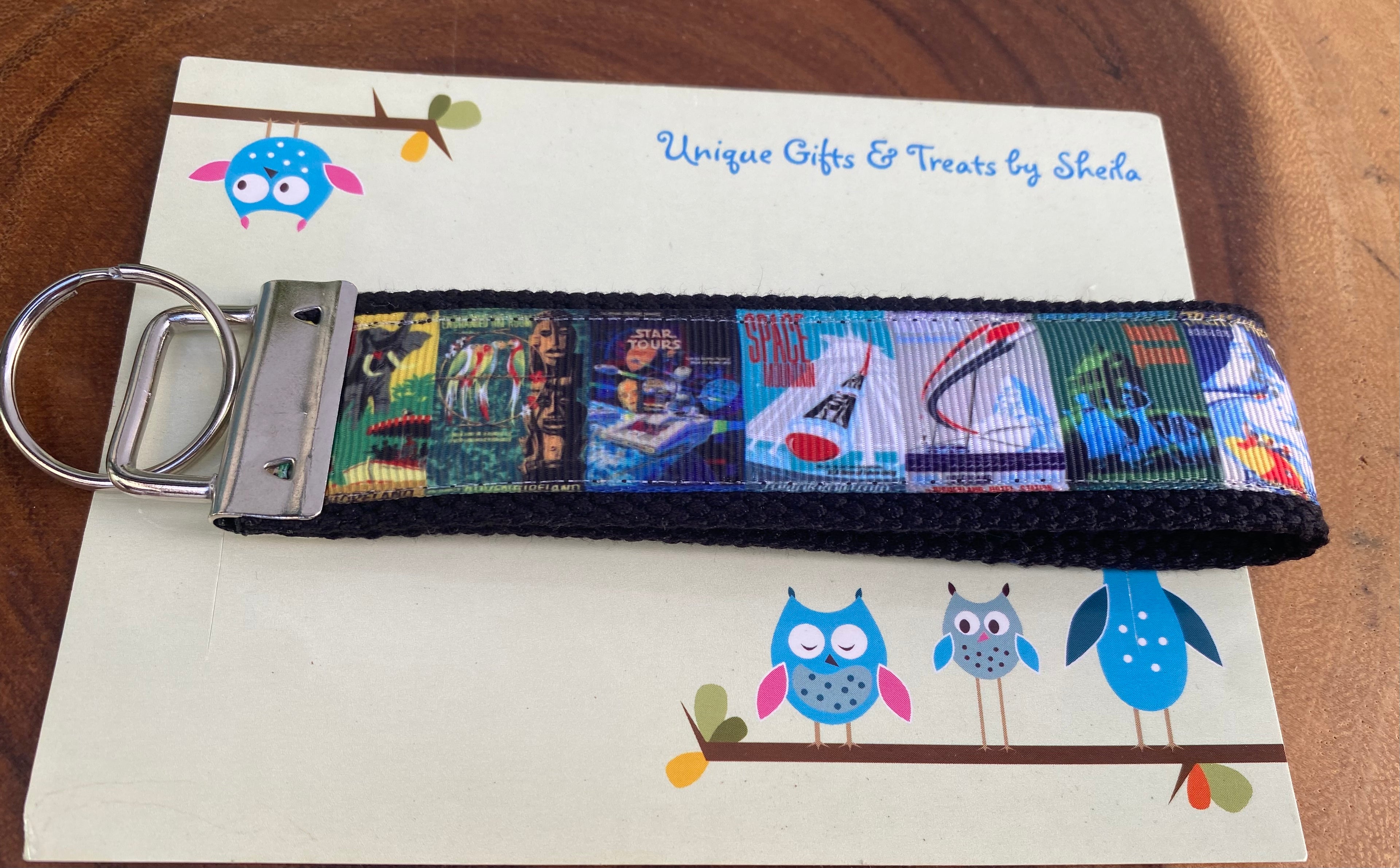 Disney Ride Posters Keychain; Keyfob