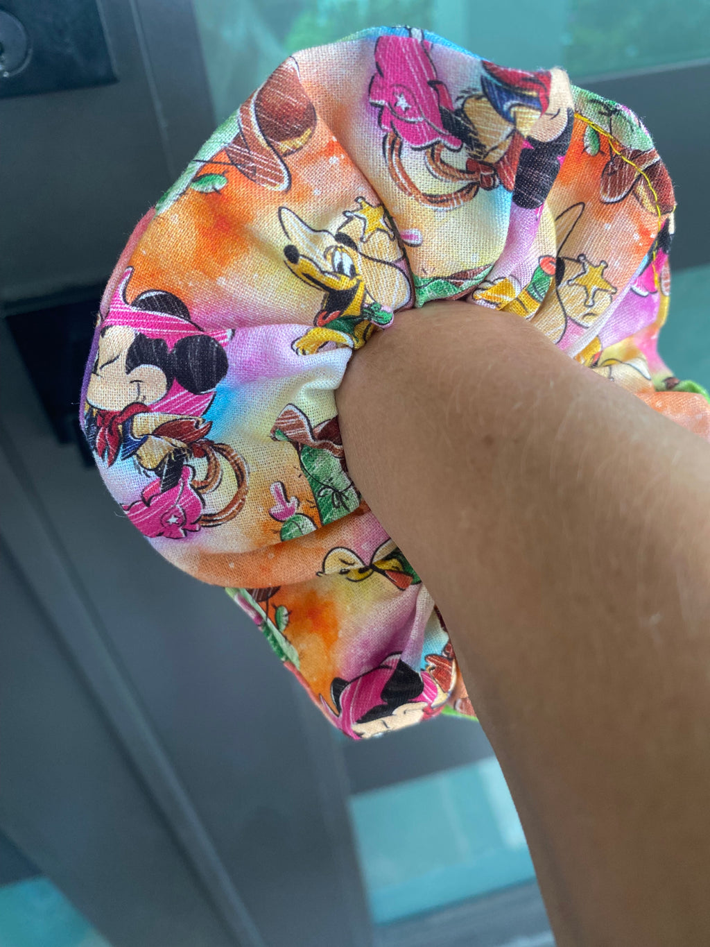 Western Mickey Mouse and Friends Scrunchie